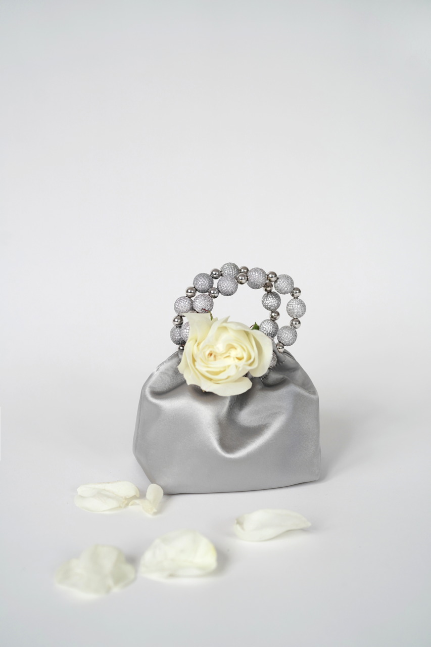 Mini Silver Diamond Handbag