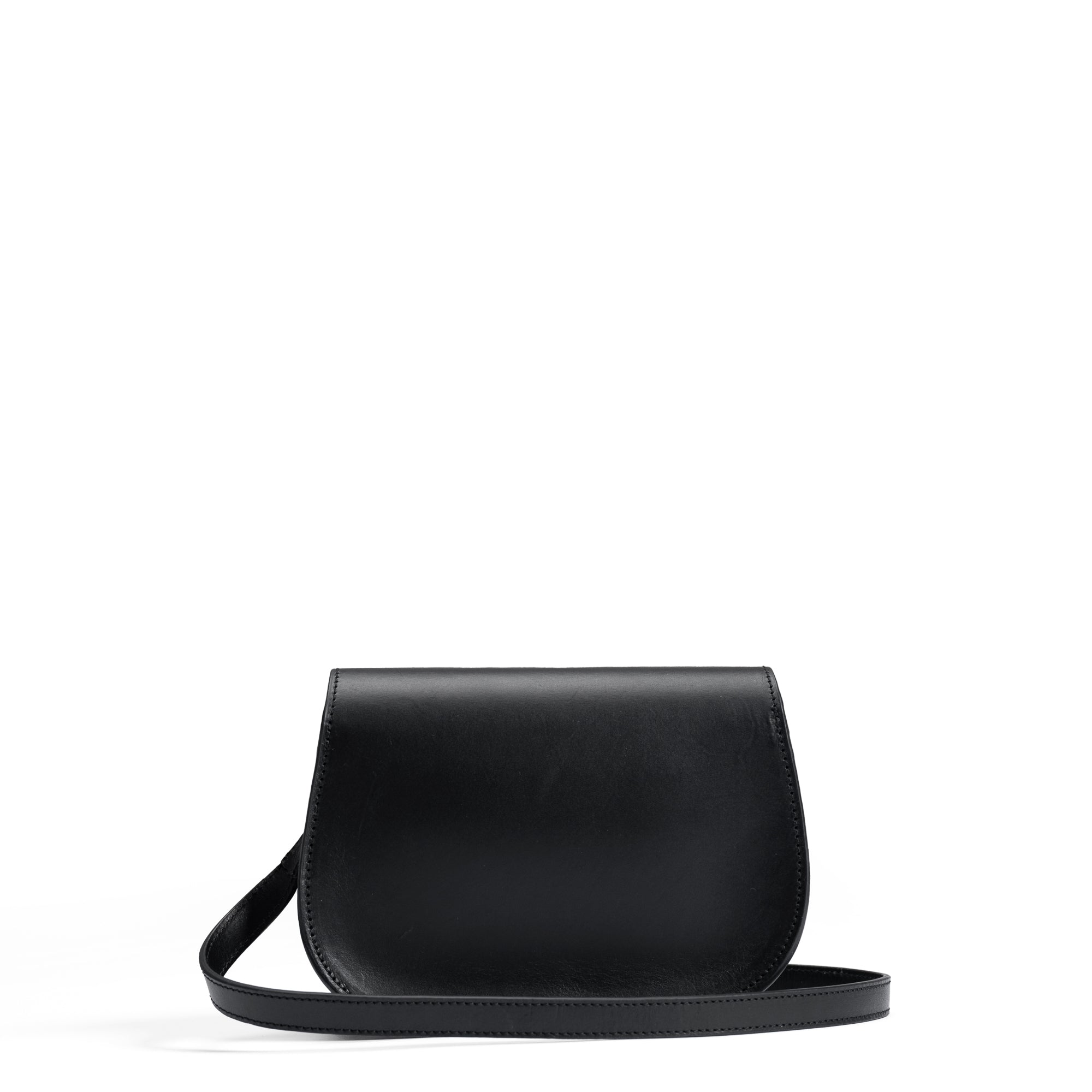 Montmartre Manon black vegetable tanned leather crossbody bag