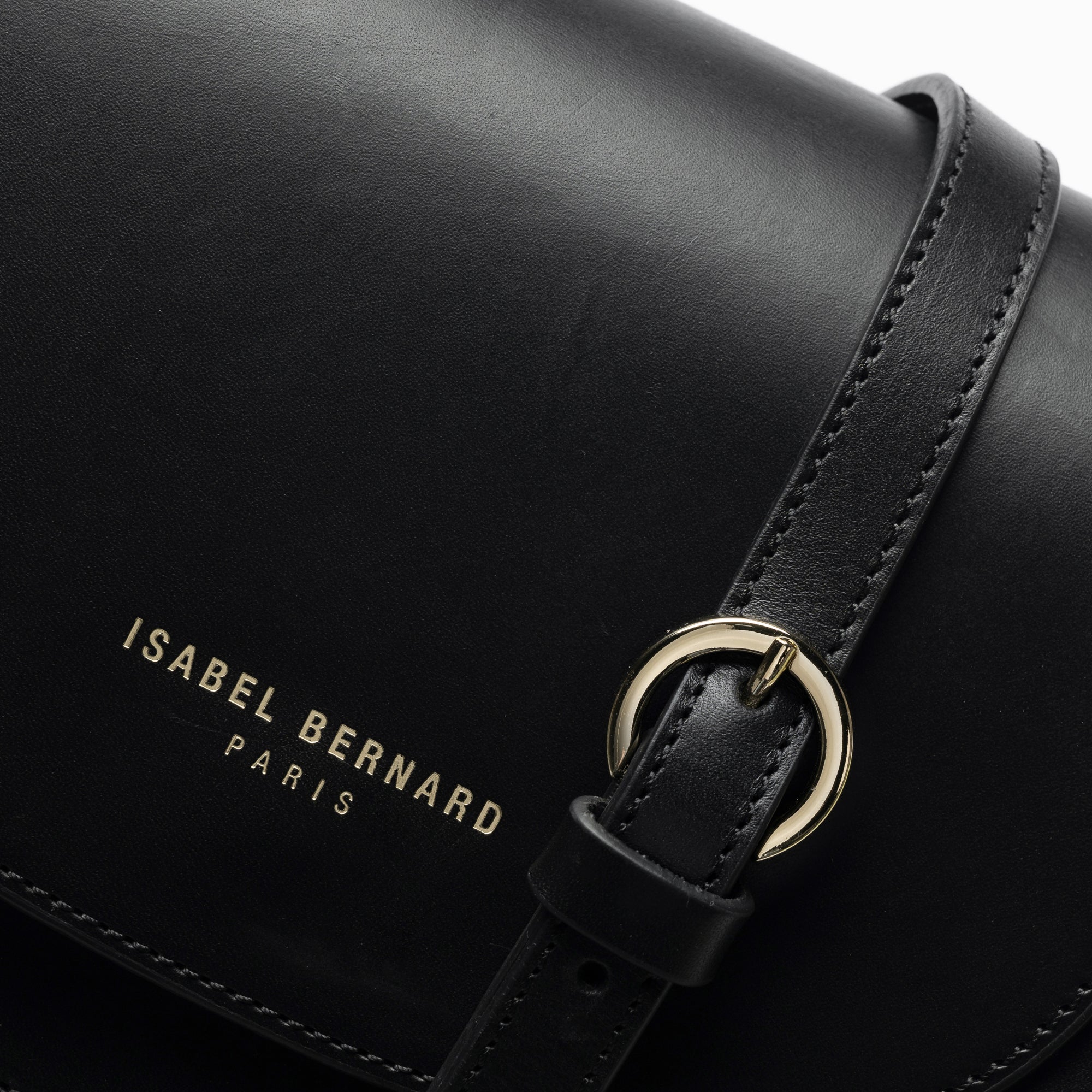 Montmartre Manon black vegetable tanned leather crossbody bag