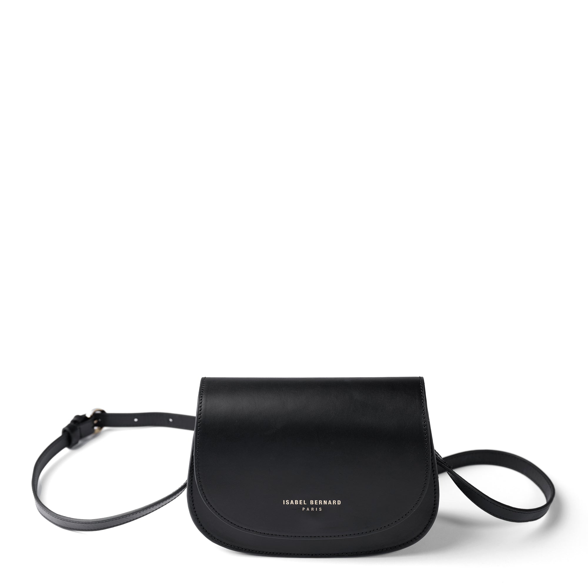 Montmartre Manon black vegetable tanned leather crossbody bag