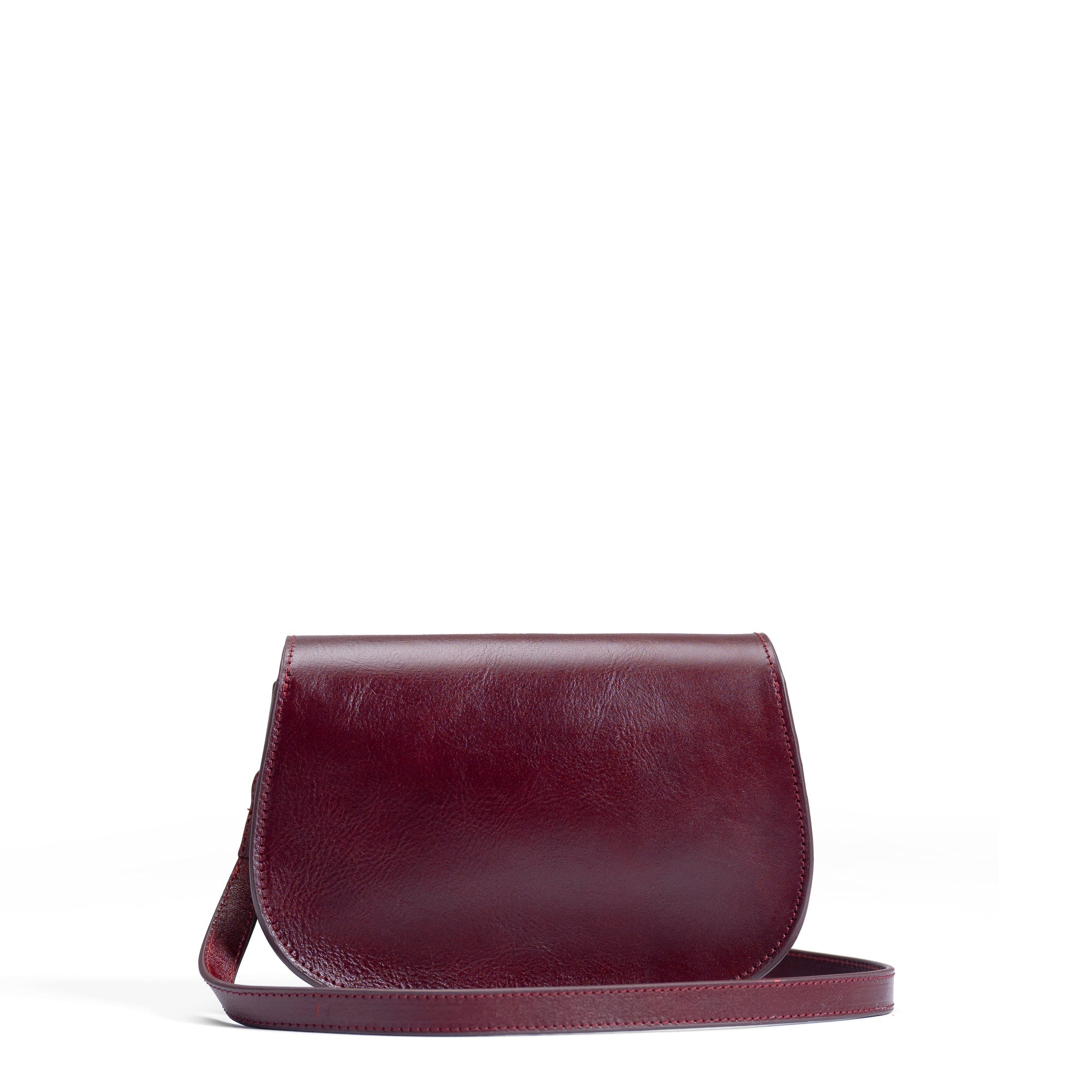 Montmartre Manon bordeaux red vegetable tanned leather crossbody bag