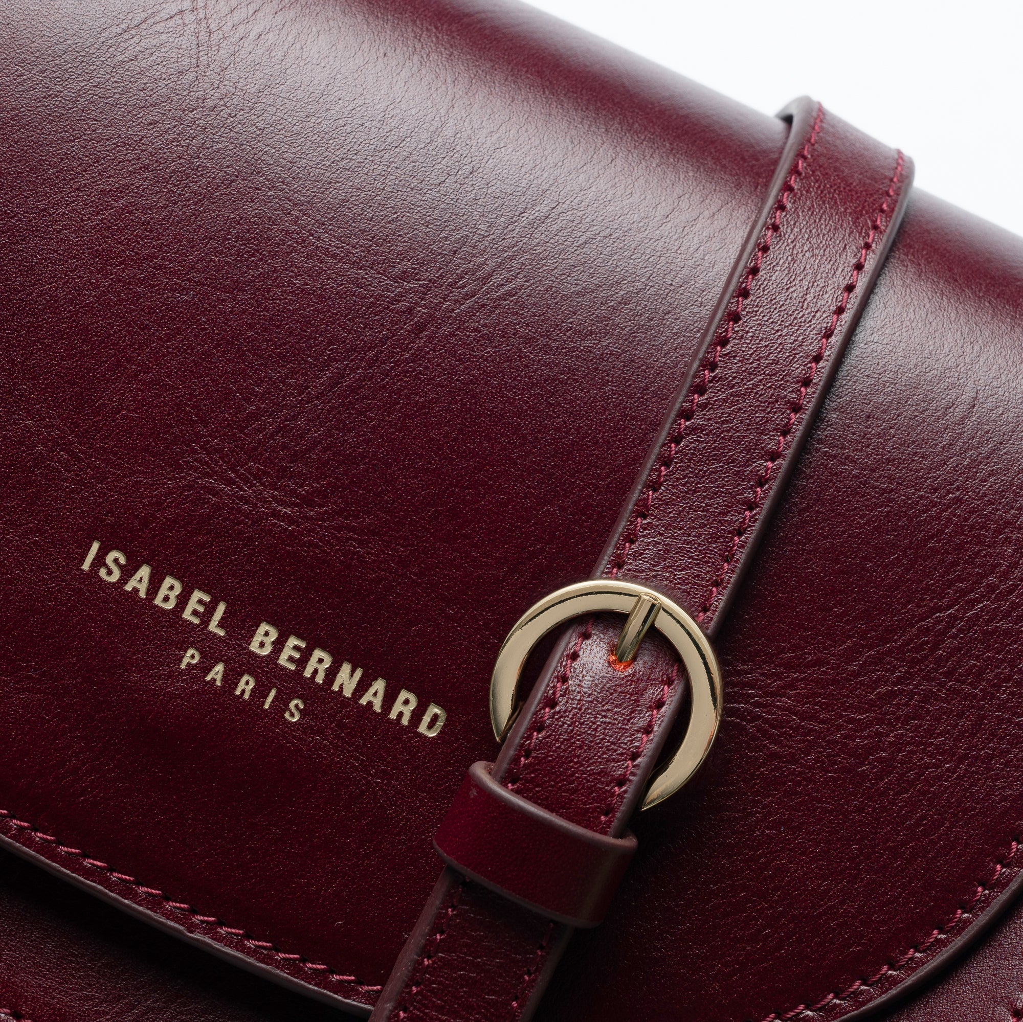 Montmartre Manon bordeaux red vegetable tanned leather crossbody bag