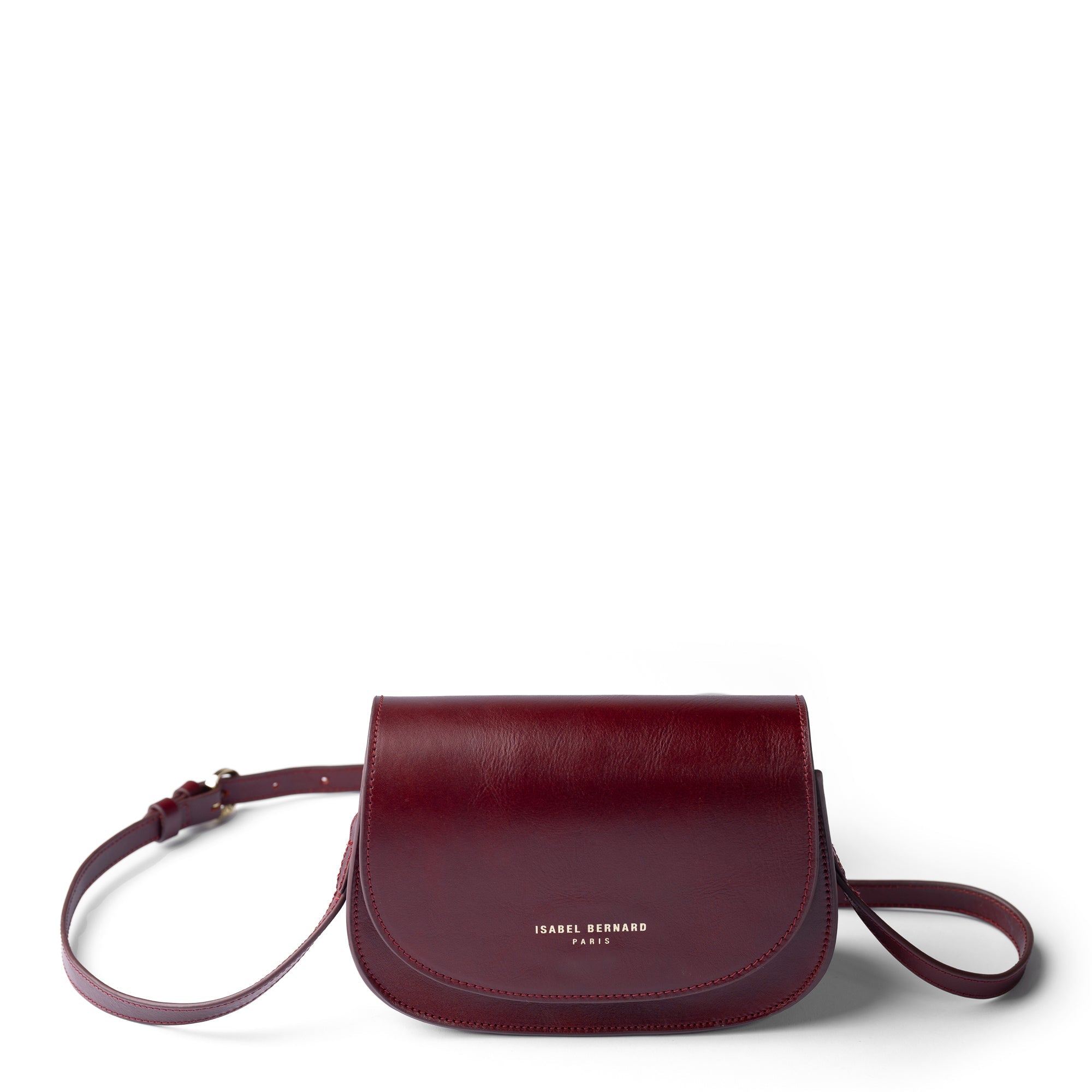 Montmartre Manon bordeaux red vegetable tanned leather crossbody bag