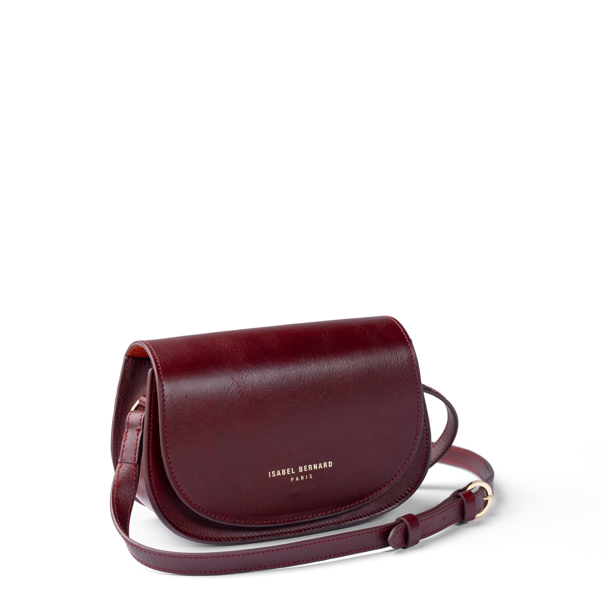 Montmartre Manon bordeaux red vegetable tanned leather crossbody bag