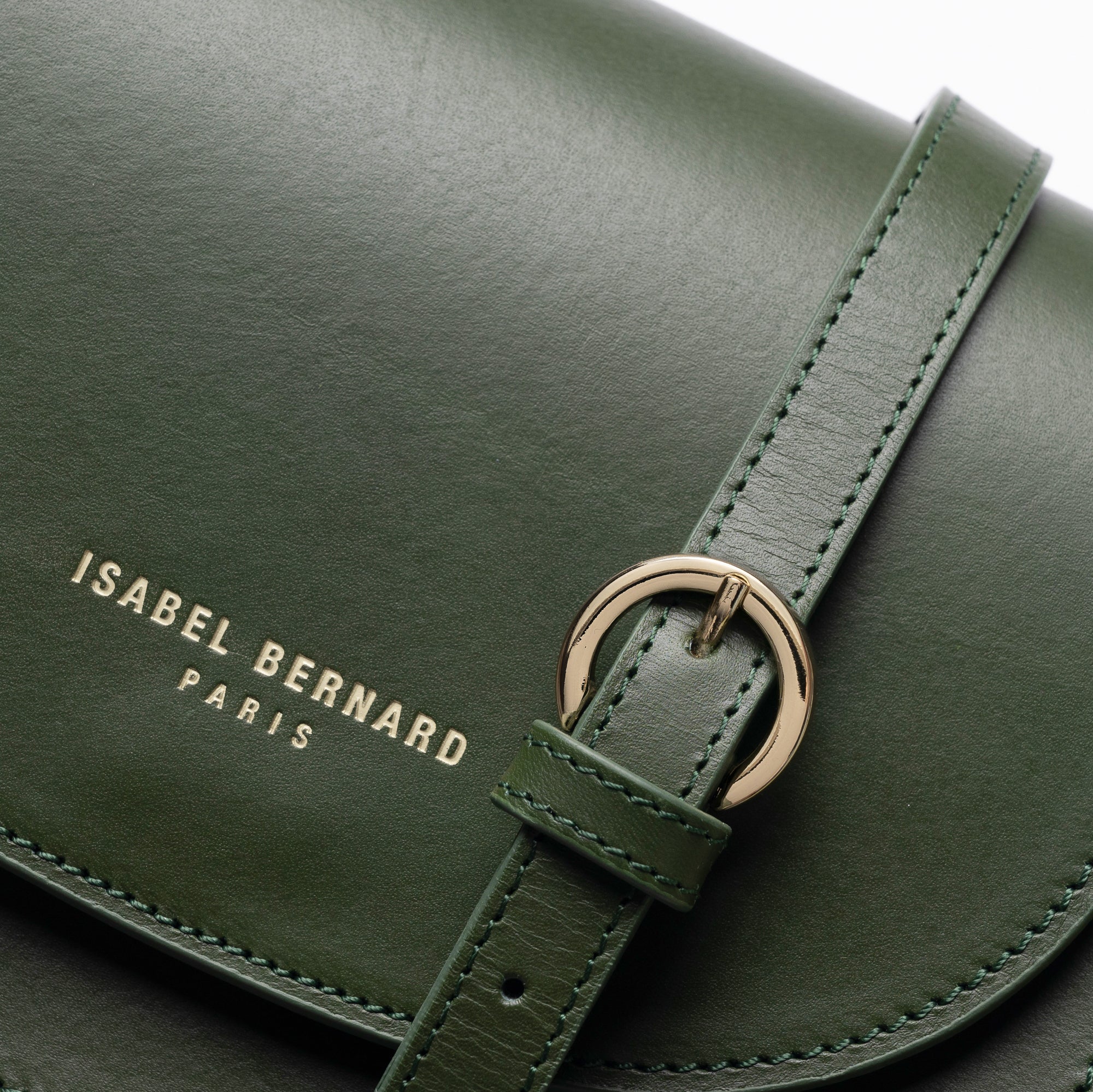 Montmartre Manon green vegetable tanned leather crossbody bag