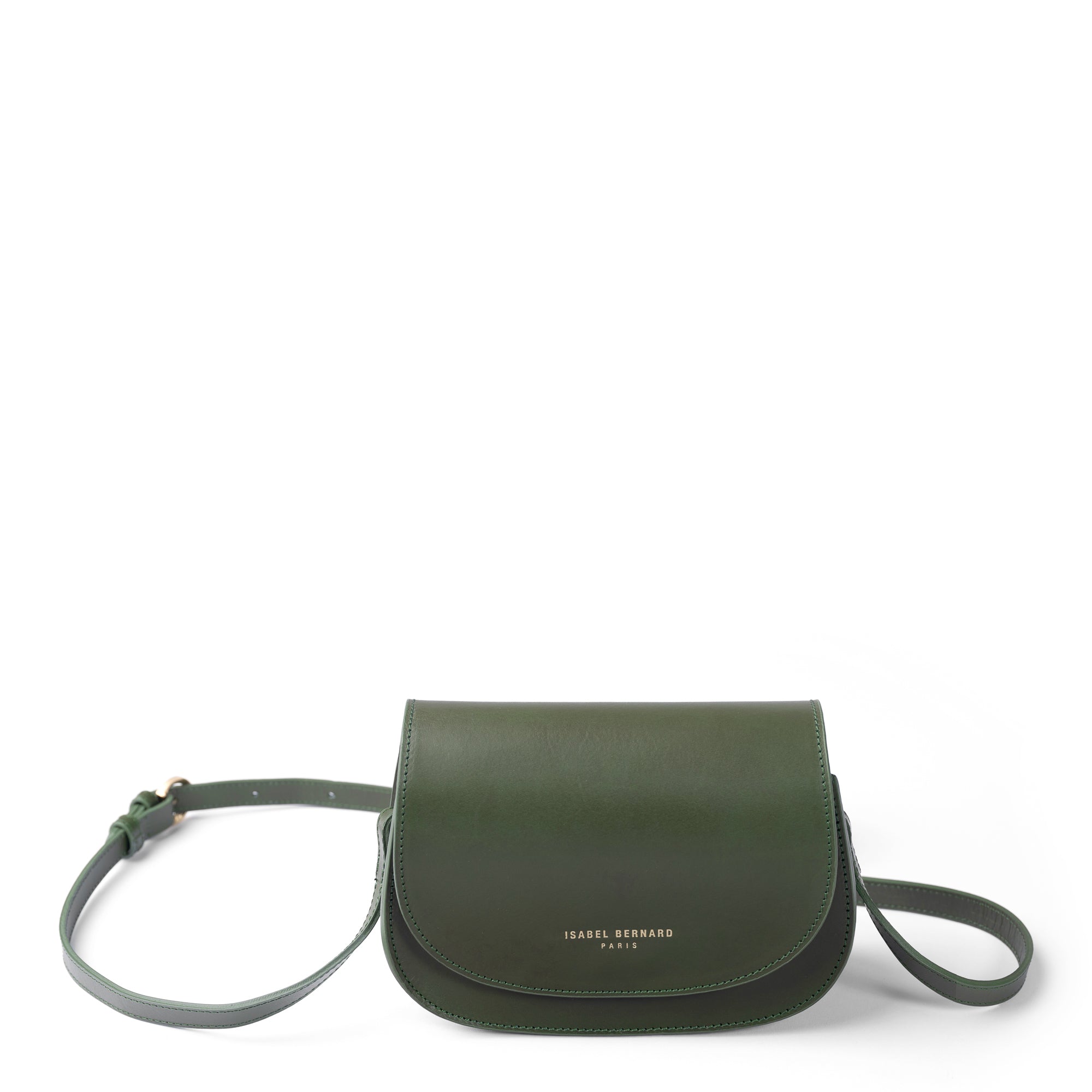 Montmartre Manon green vegetable tanned leather crossbody bag