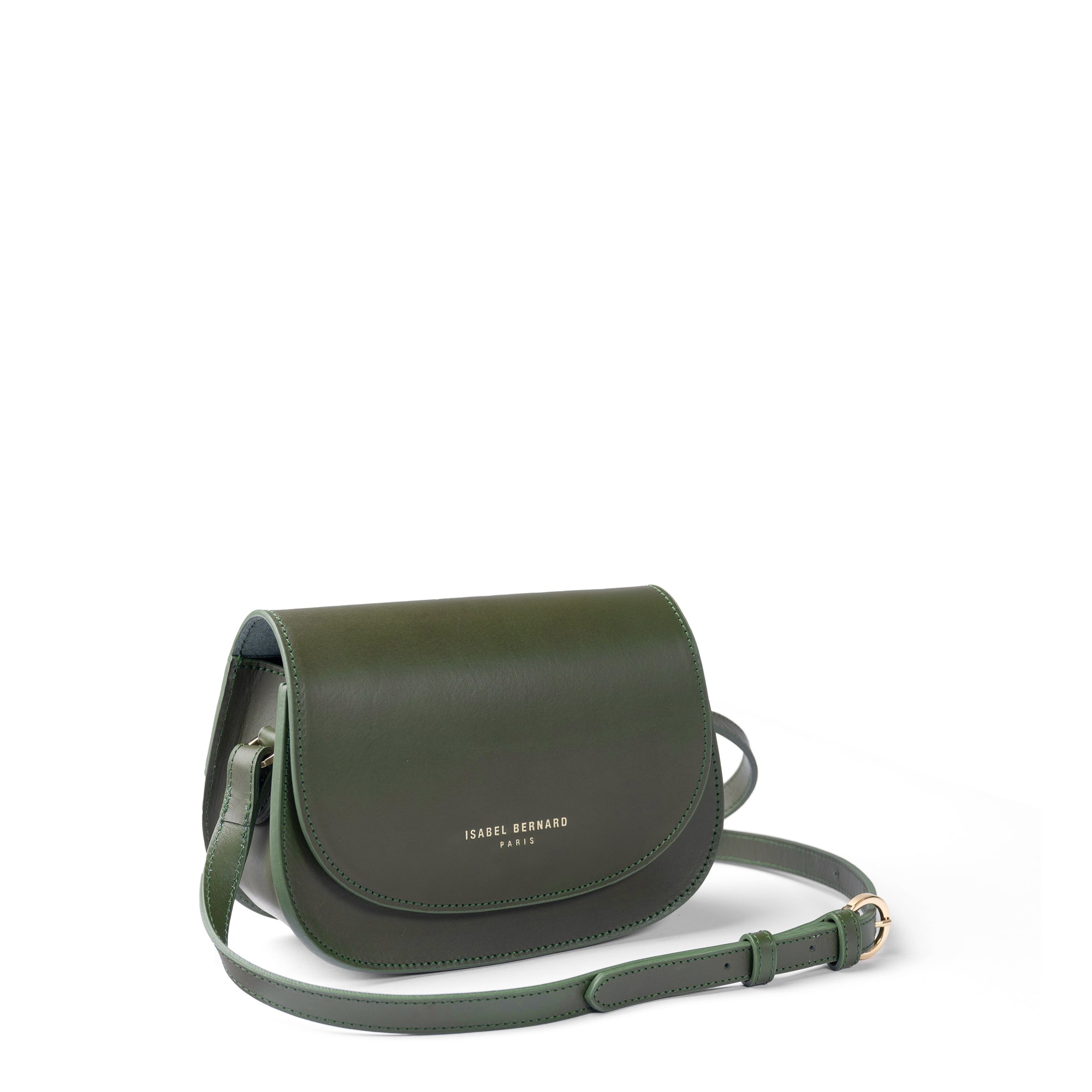 Montmartre Manon green vegetable tanned leather crossbody bag