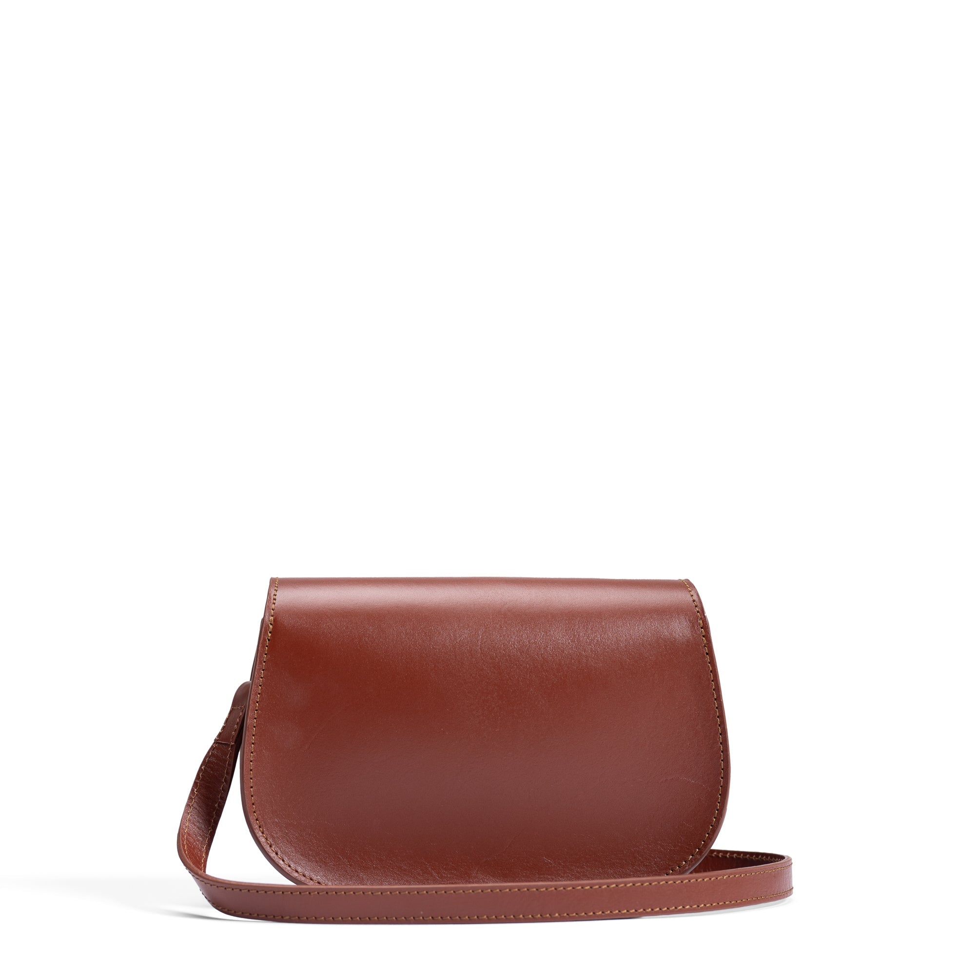 Montmartre Manon cognac vegetable tanned leather crossbody bag