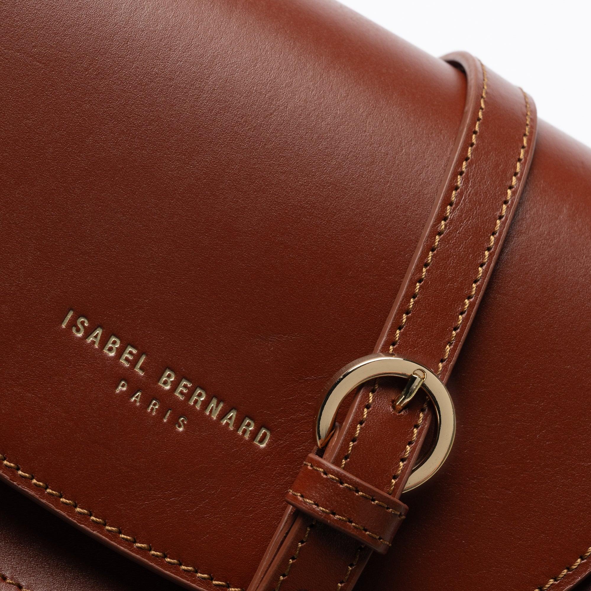 Montmartre Manon cognac vegetable tanned leather crossbody bag