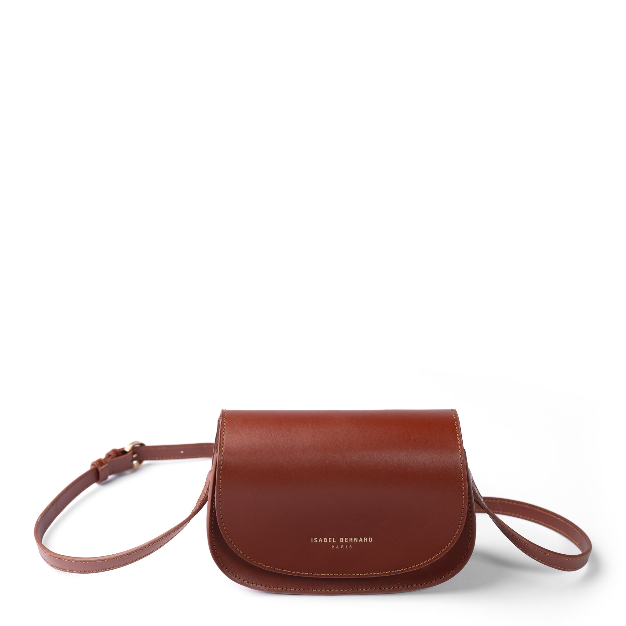 Montmartre Manon cognac vegetable tanned leather crossbody bag