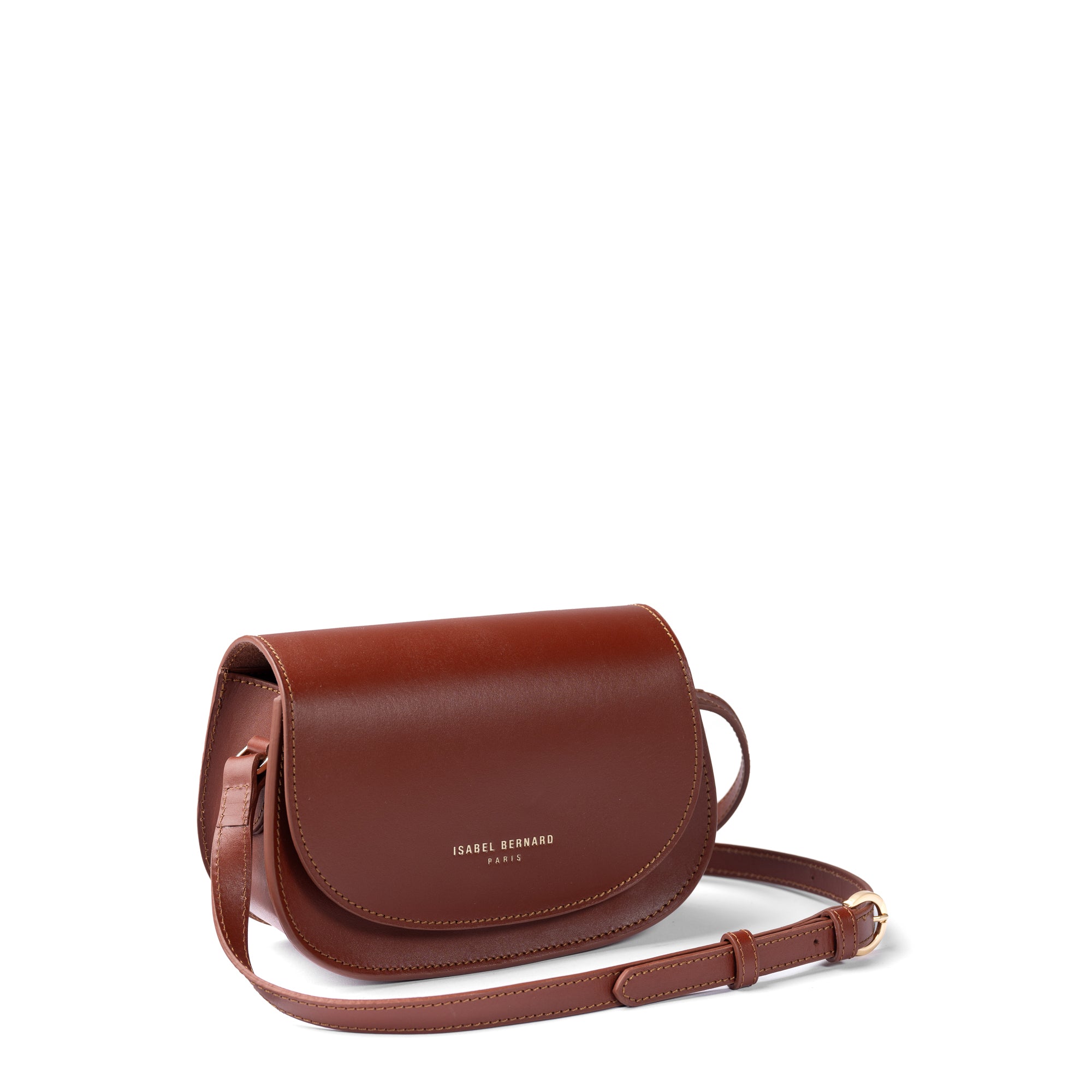 Montmartre Manon cognac vegetable tanned leather crossbody bag