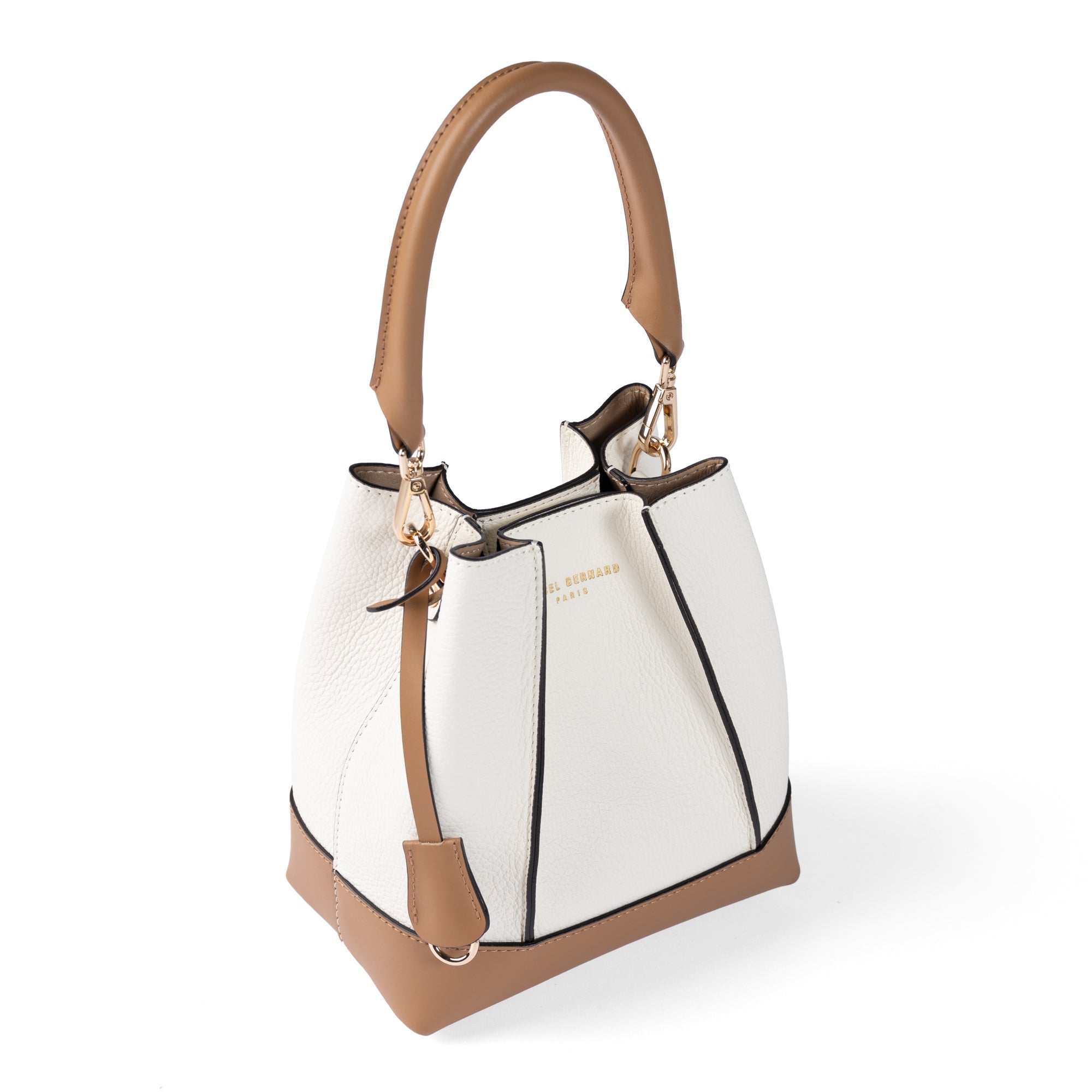 Femme Forte Minette cream calfskin leather handbag