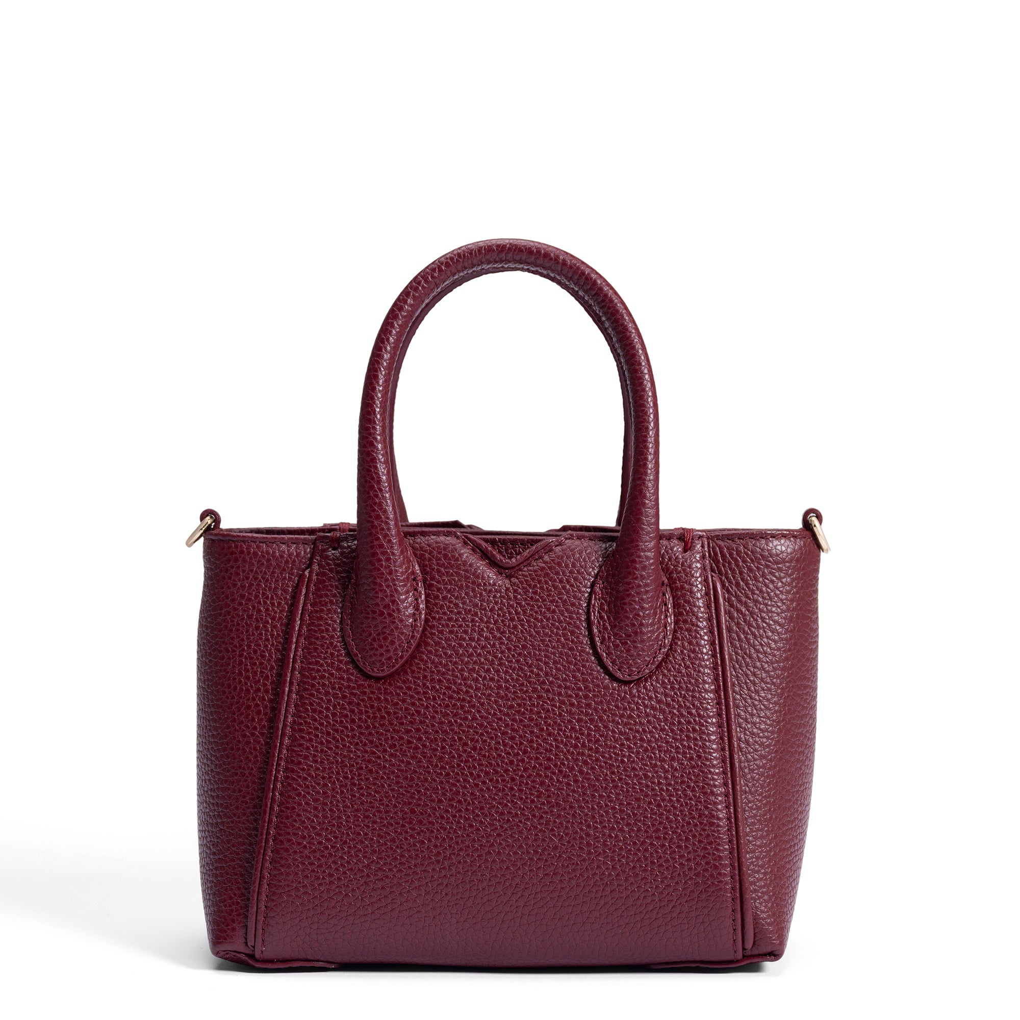 Honoré Cloe Mini bordeaux red calfskin leather handbag