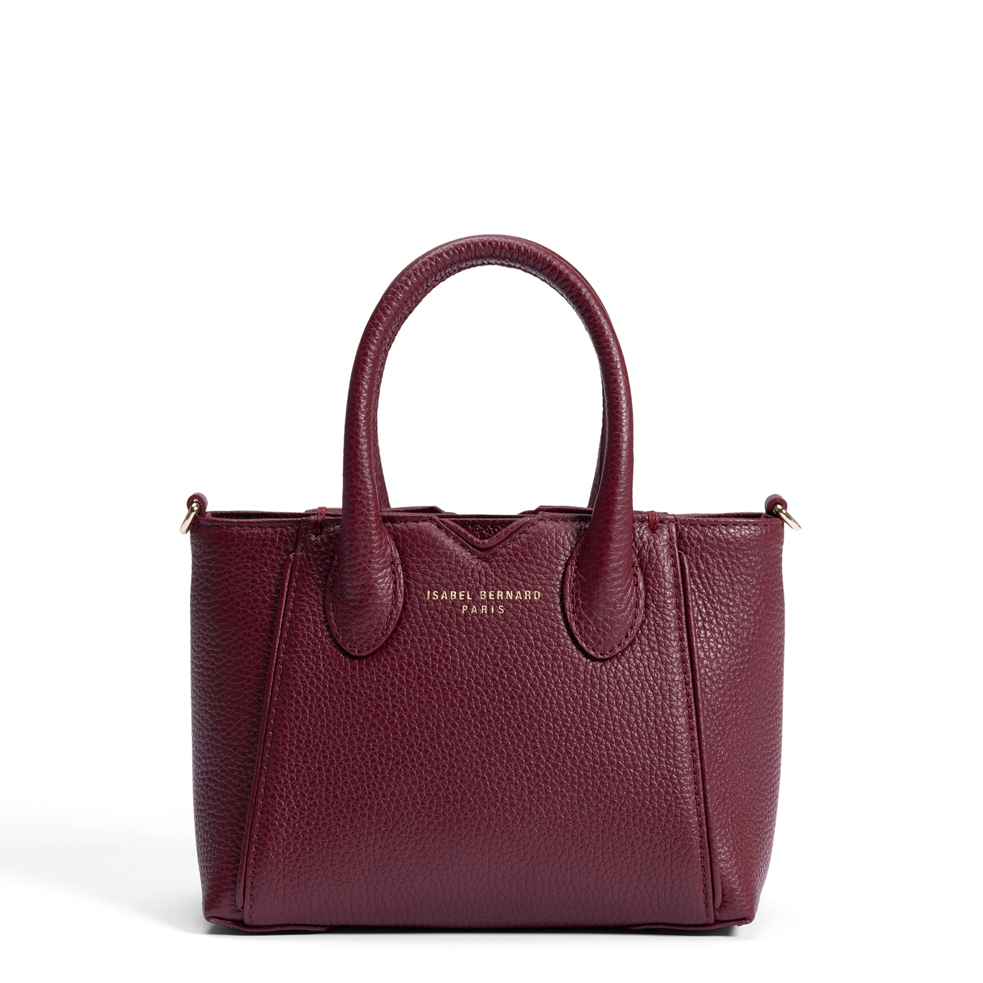 Honoré Cloe Mini bordeaux red calfskin leather handbag