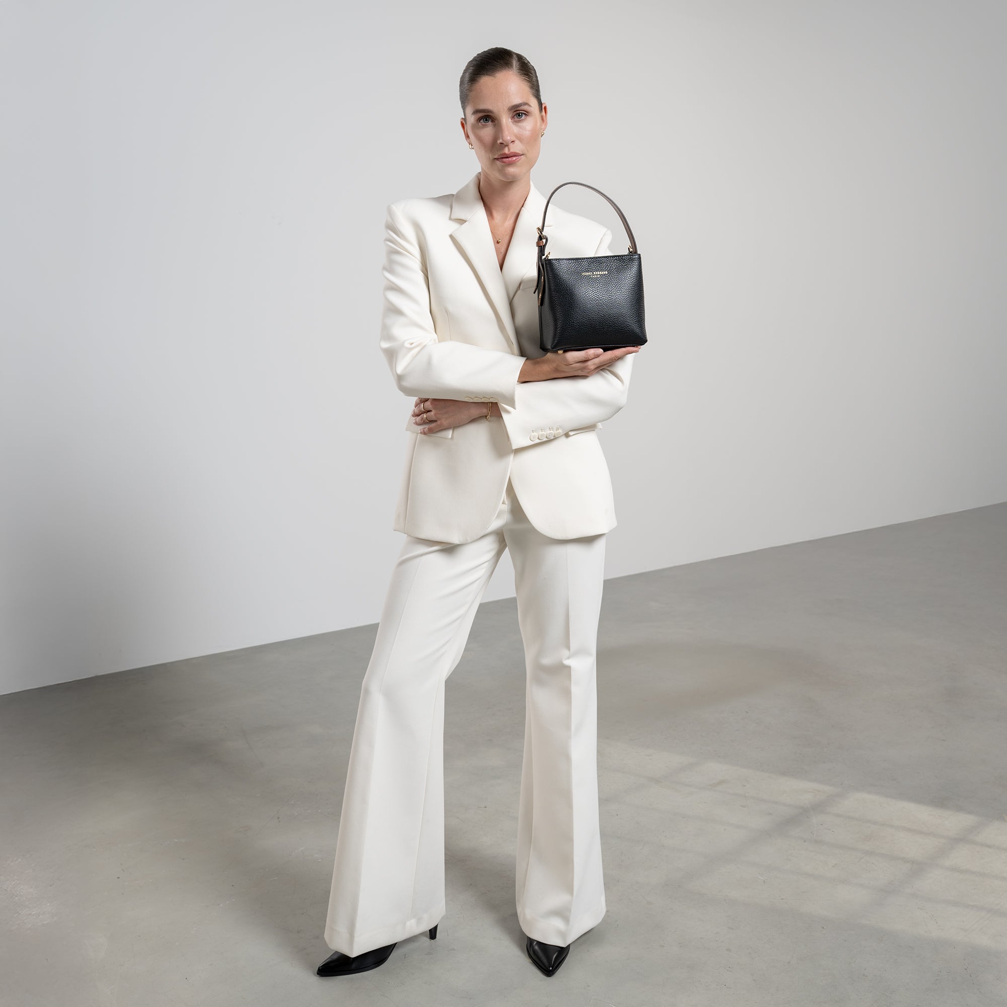 Honoré Adriane Mini black leather handbag calfskin leather