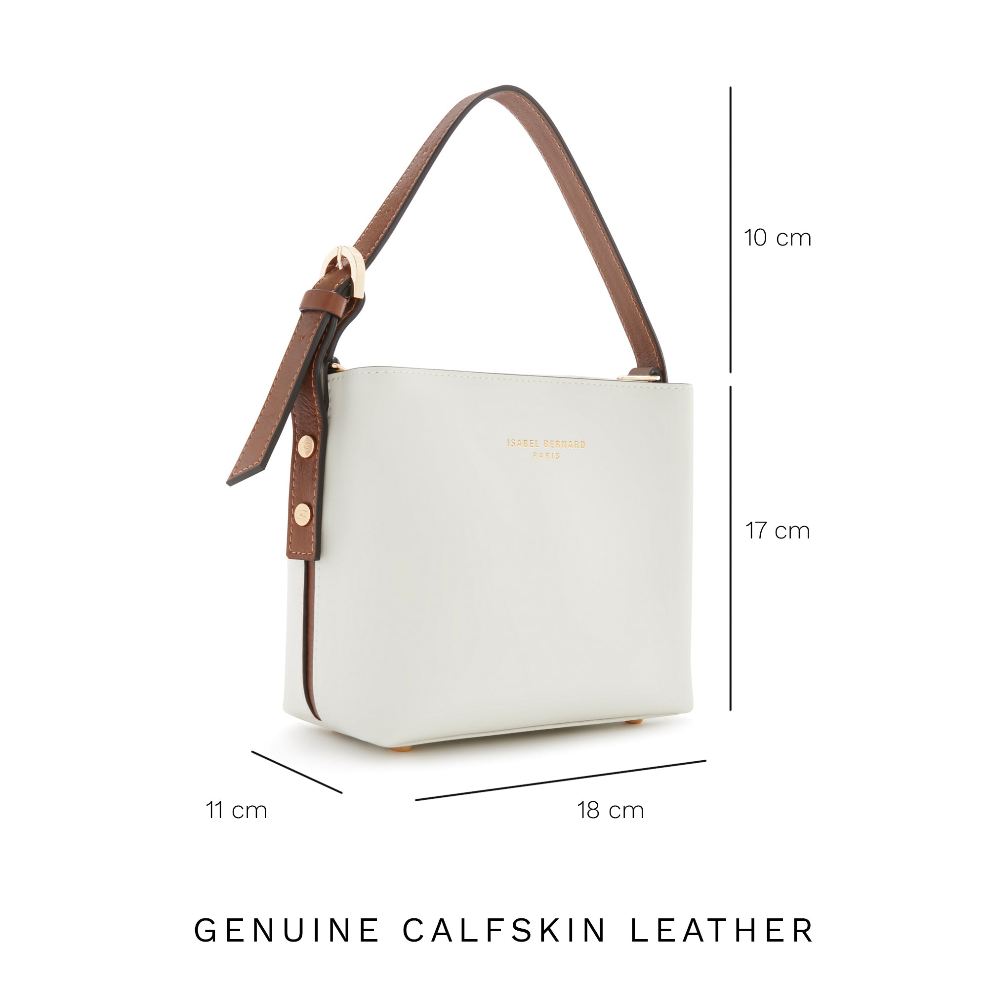 Honoré Adriane Mini white leather handbag calfskin leather