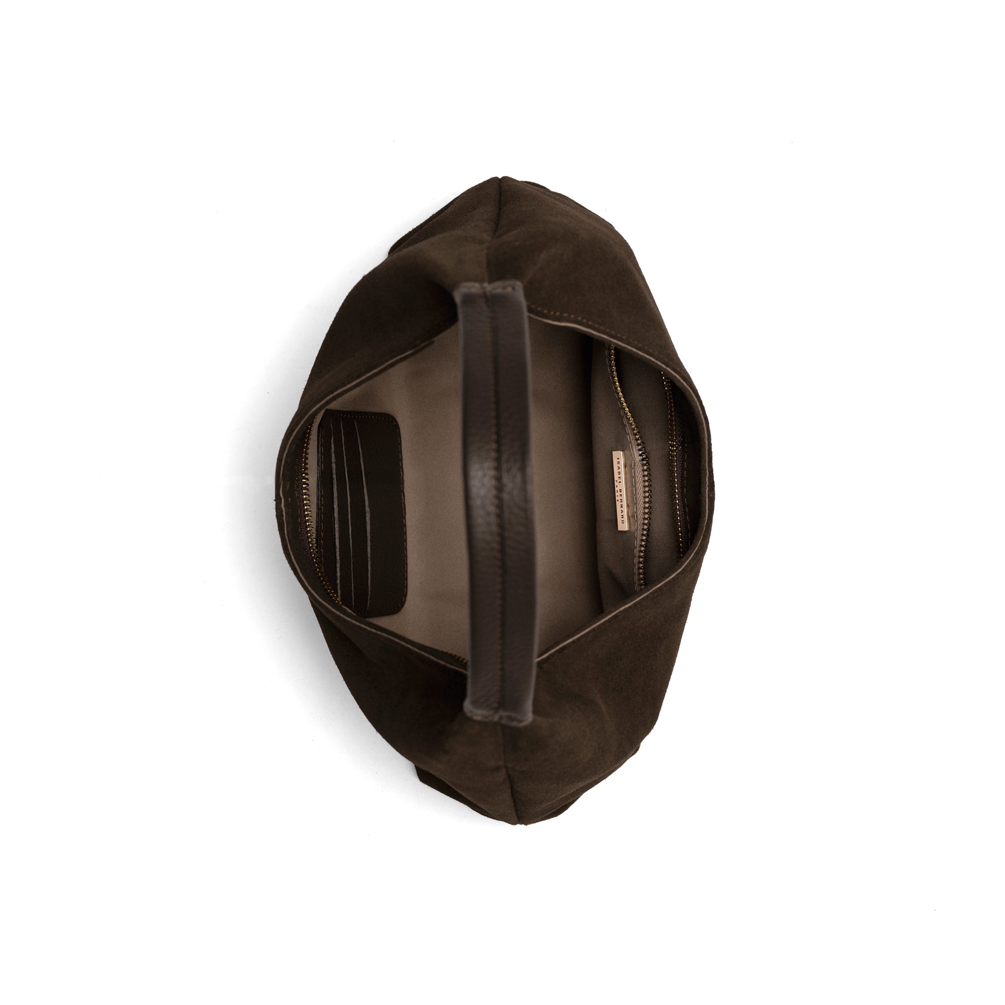 Honoré Grace mini dark brown suede handbag