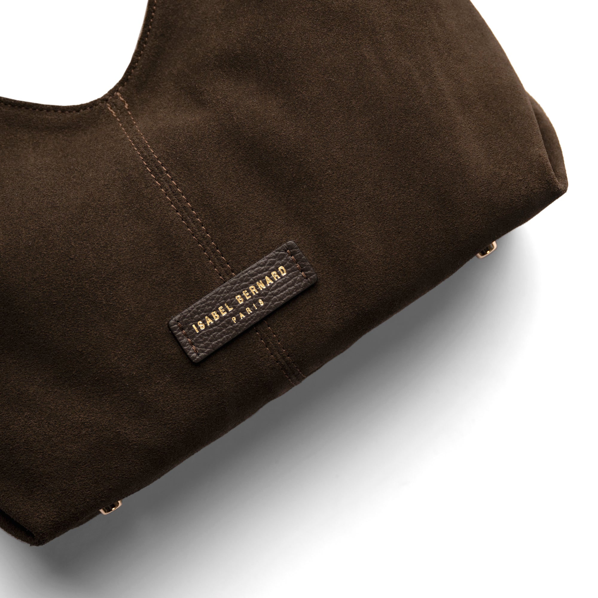 Honoré Grace mini dark brown suede handbag