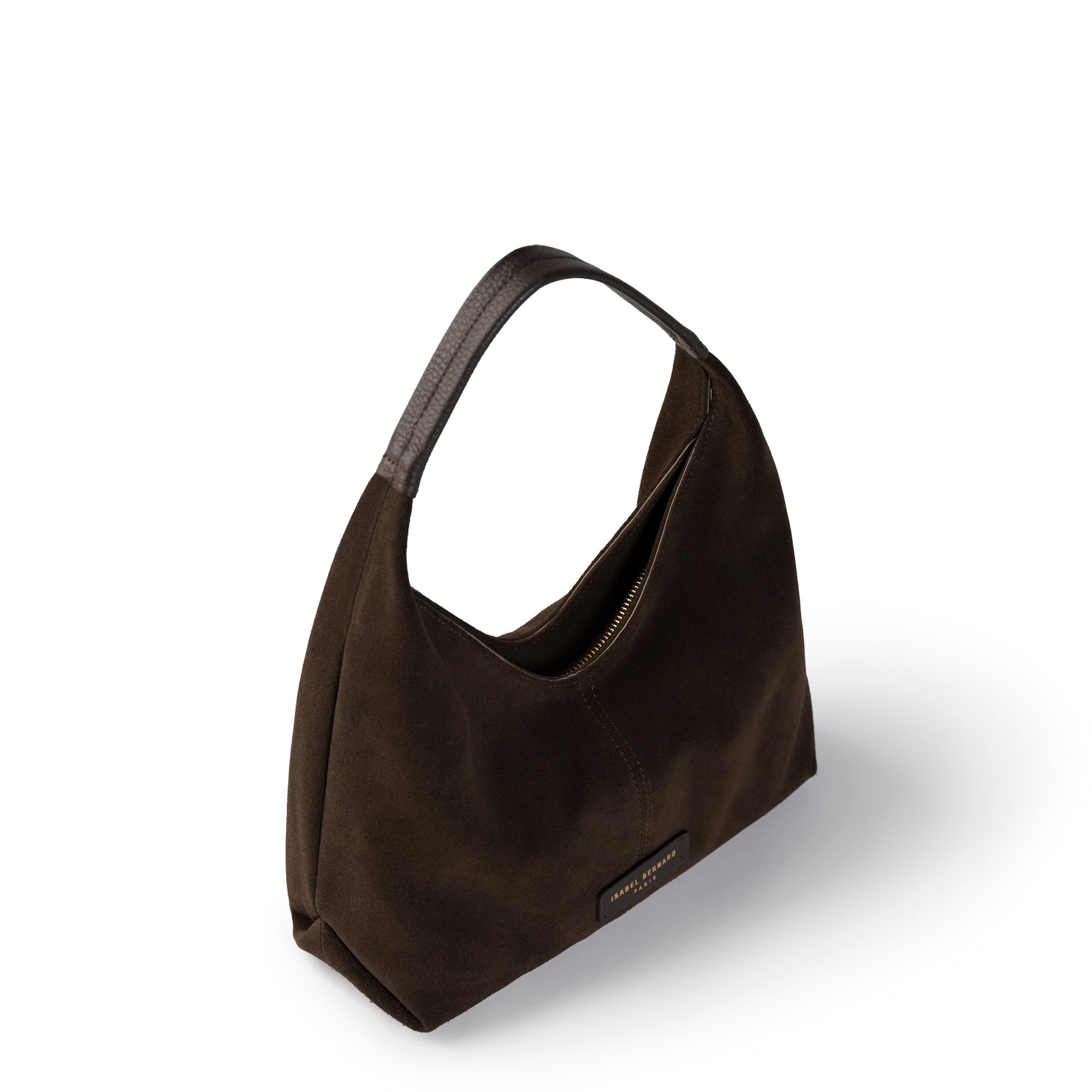 Honoré Grace mini dark brown suede handbag