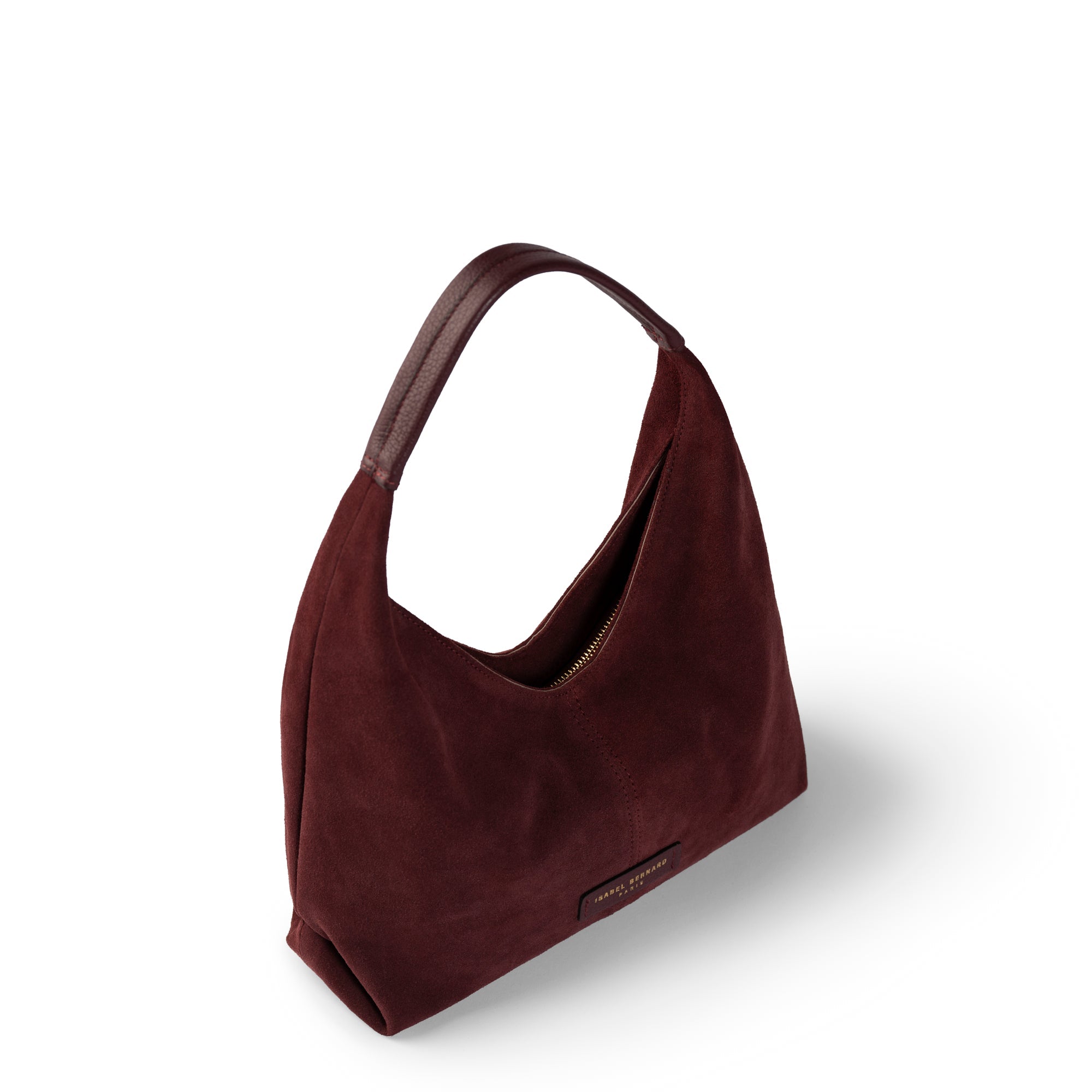 Honoré Grace mini dark bordeaux suede handbag