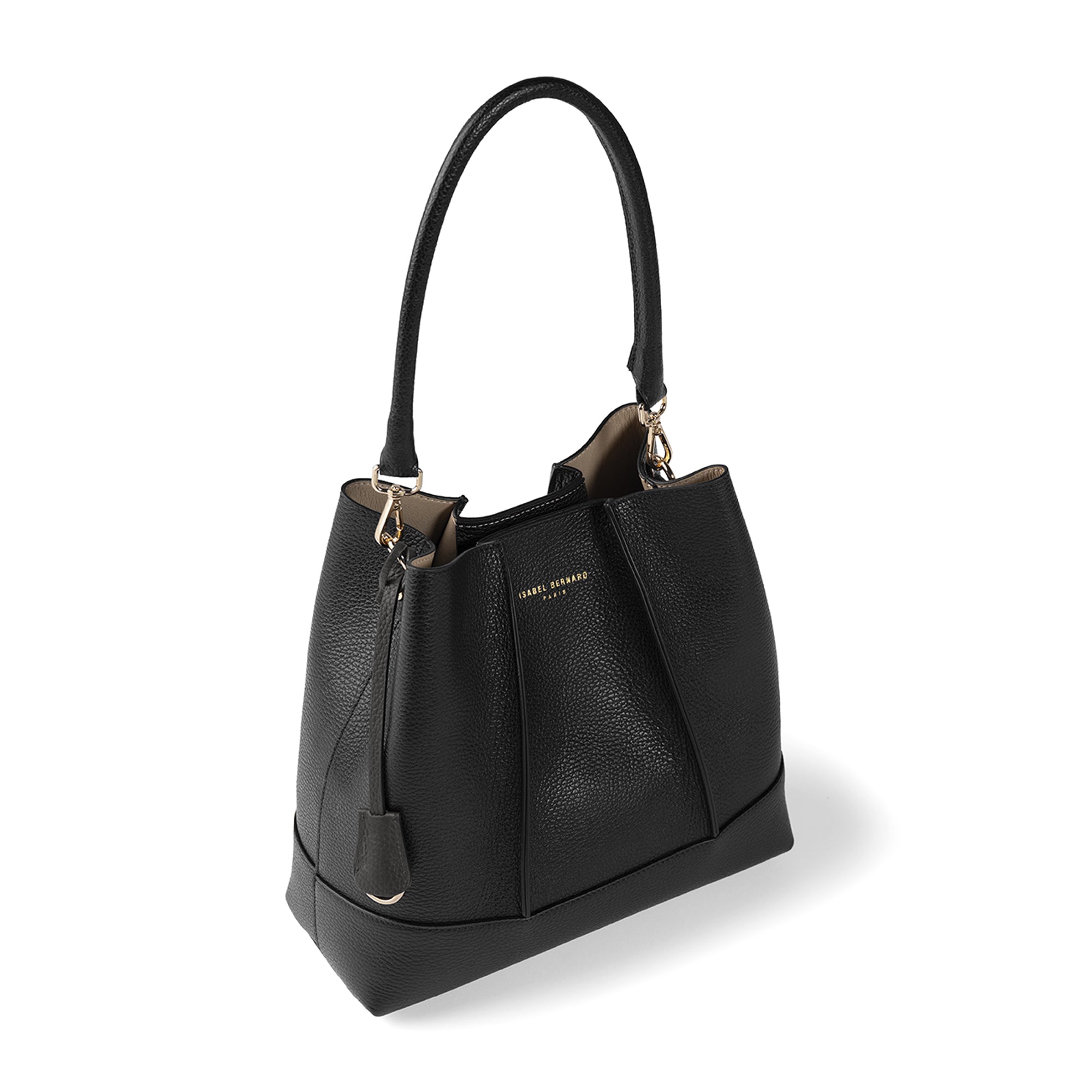Femme Forte Macie black calfskin leather shoulder bag