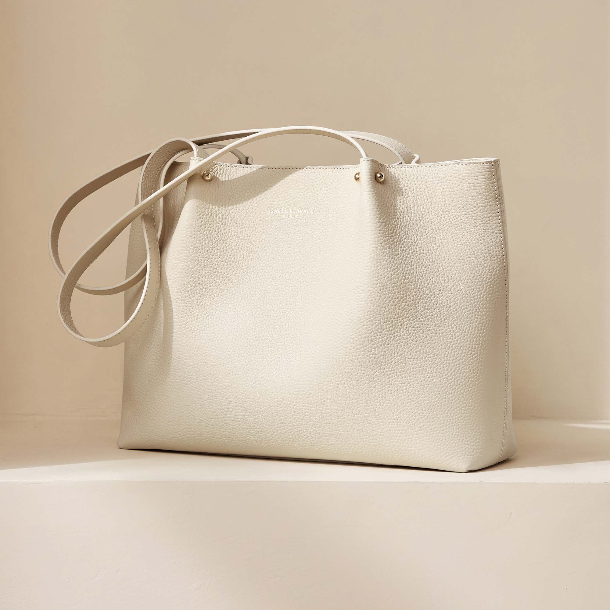 Honoré Nata cream leather shopper calfskin leather