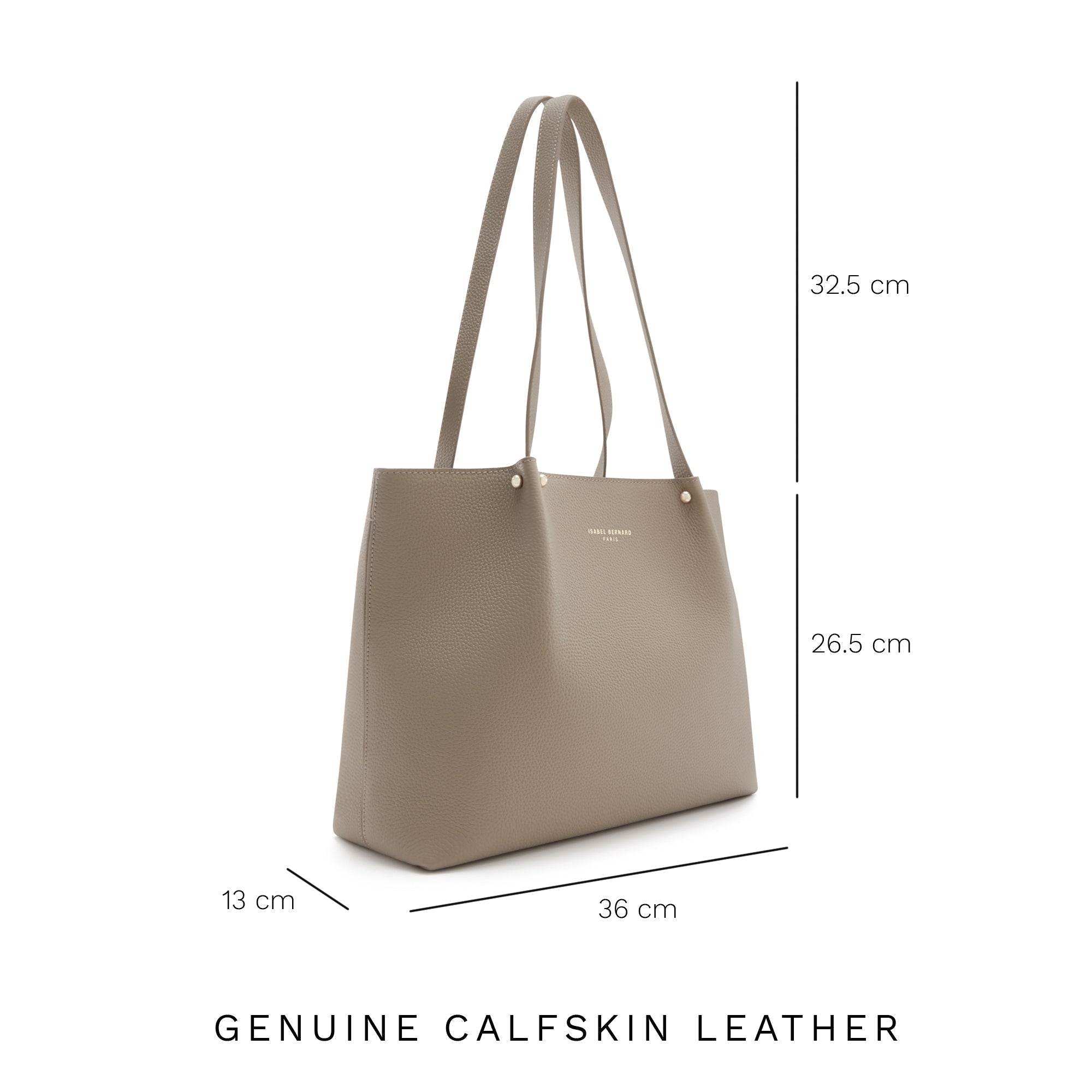Honoré Nata taupe leather shopper calfskin leather