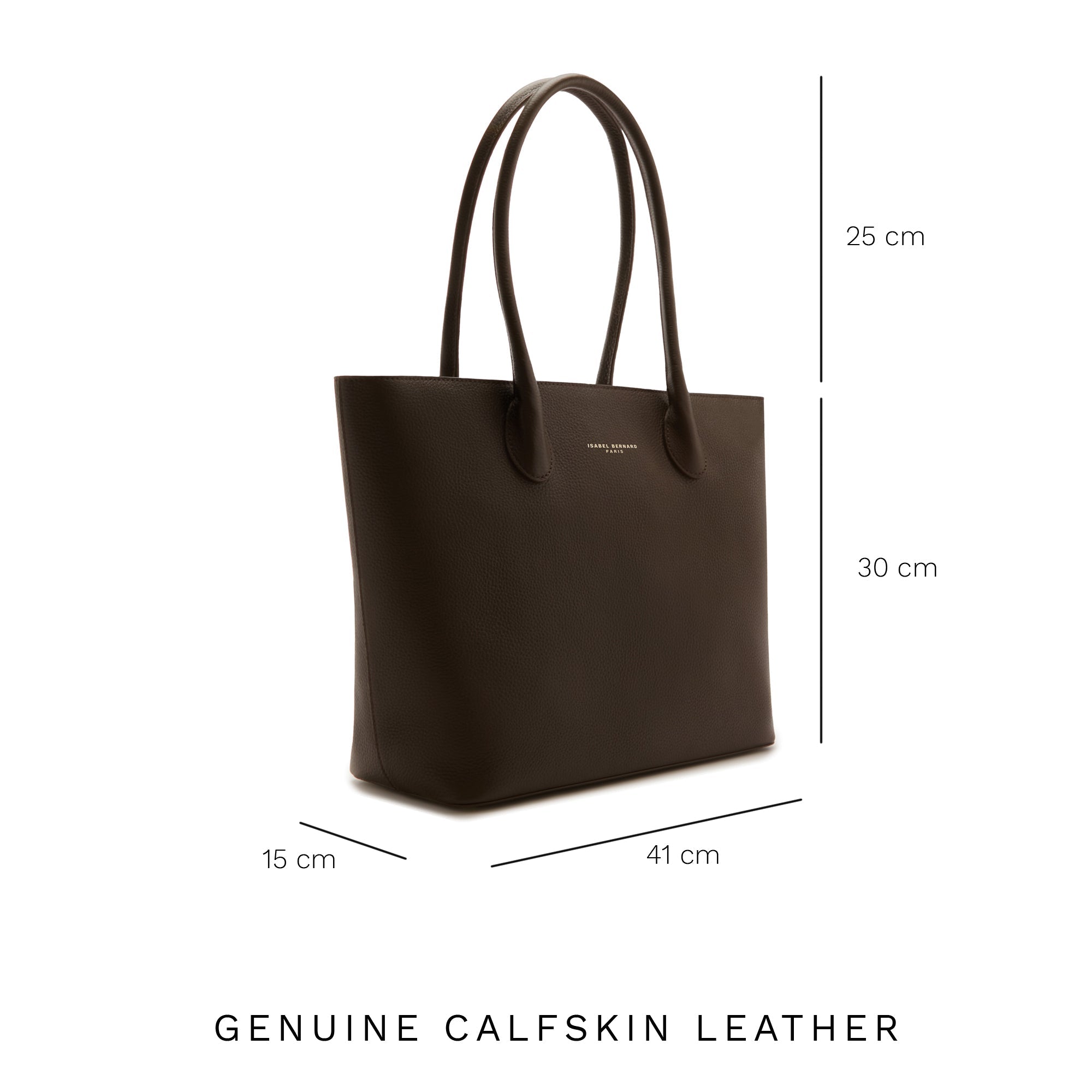 Honoré Lysanne brown calfskin leather shopper