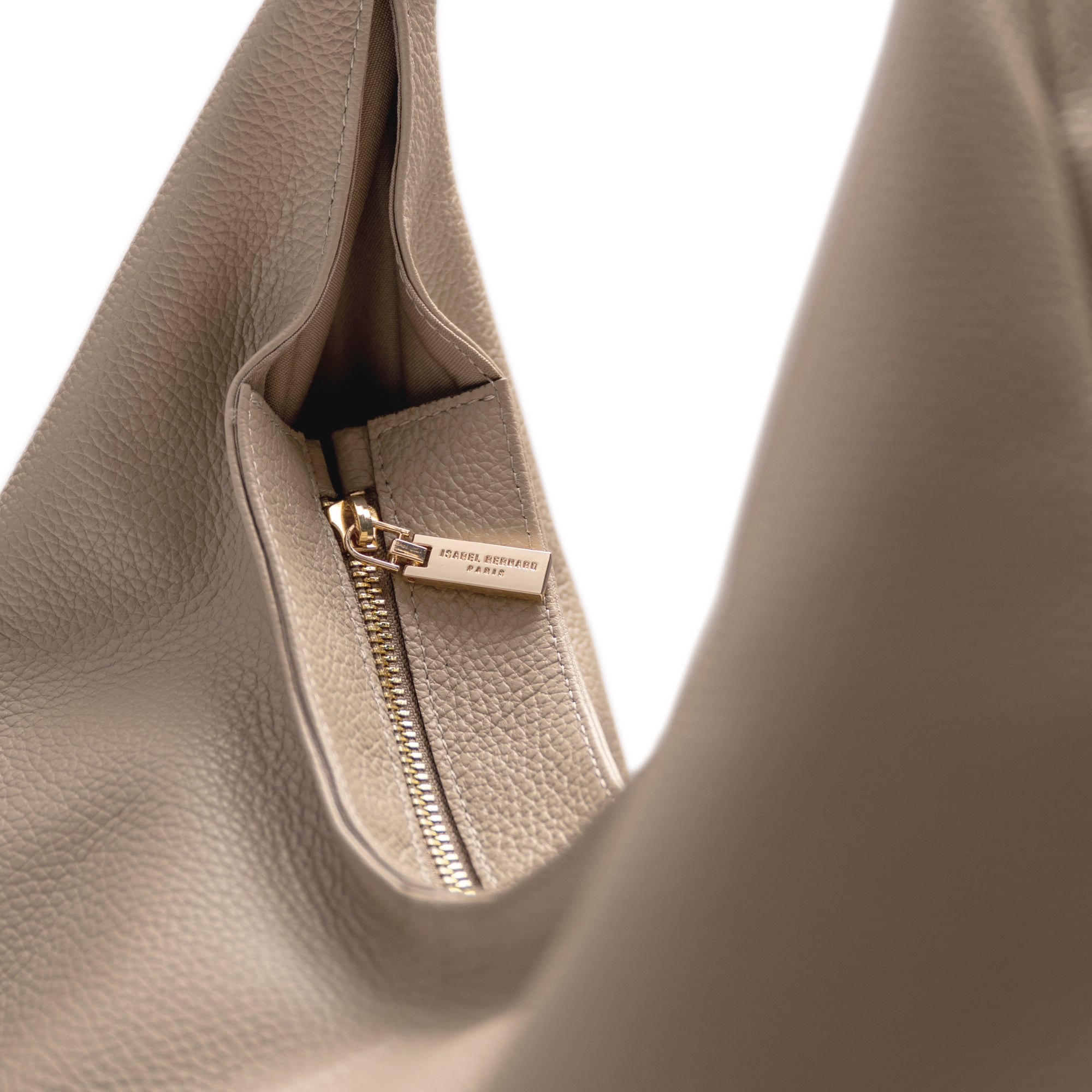 Honoré Grace taupe calfskin leather shoulder bag