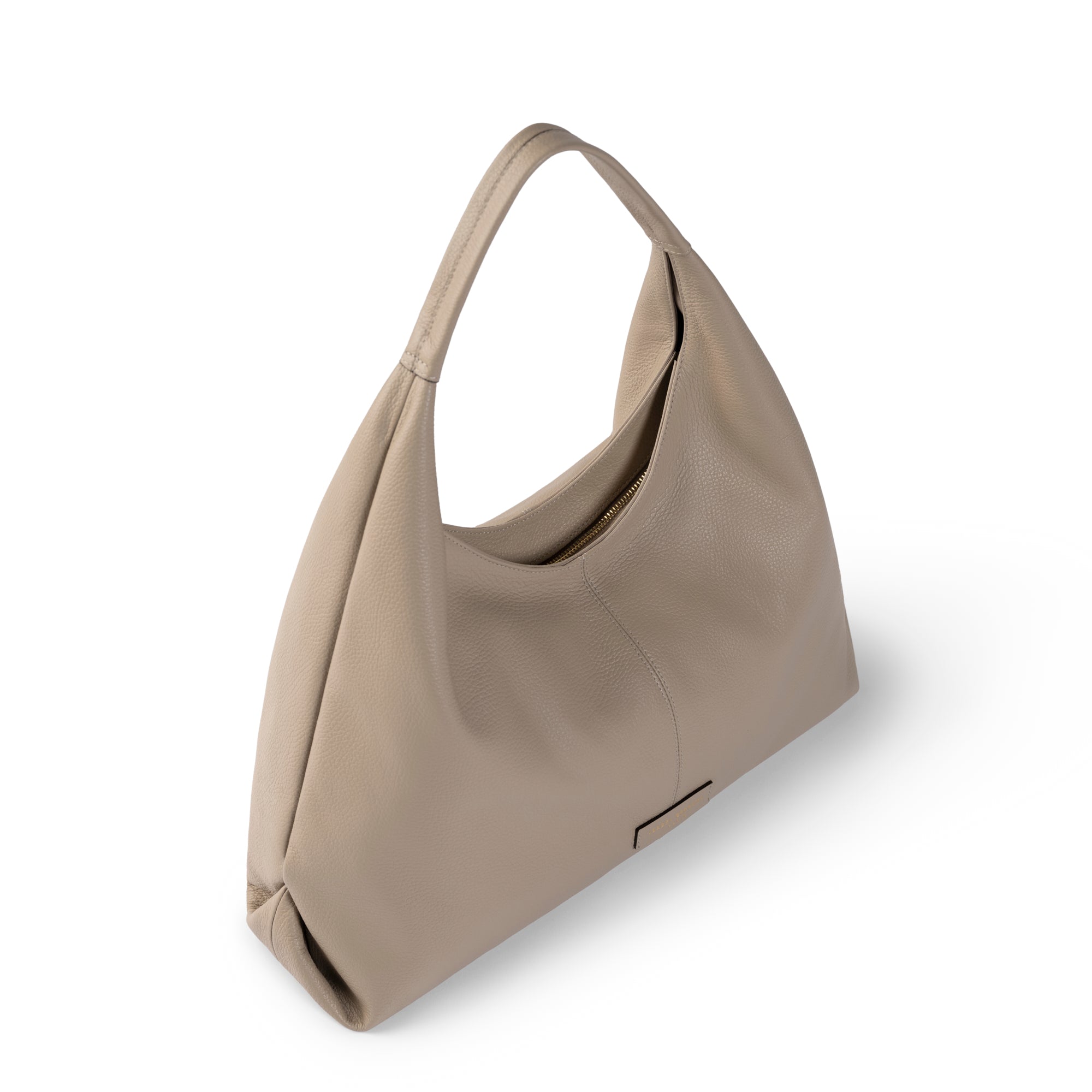 Honoré Grace taupe calfskin leather shoulder bag