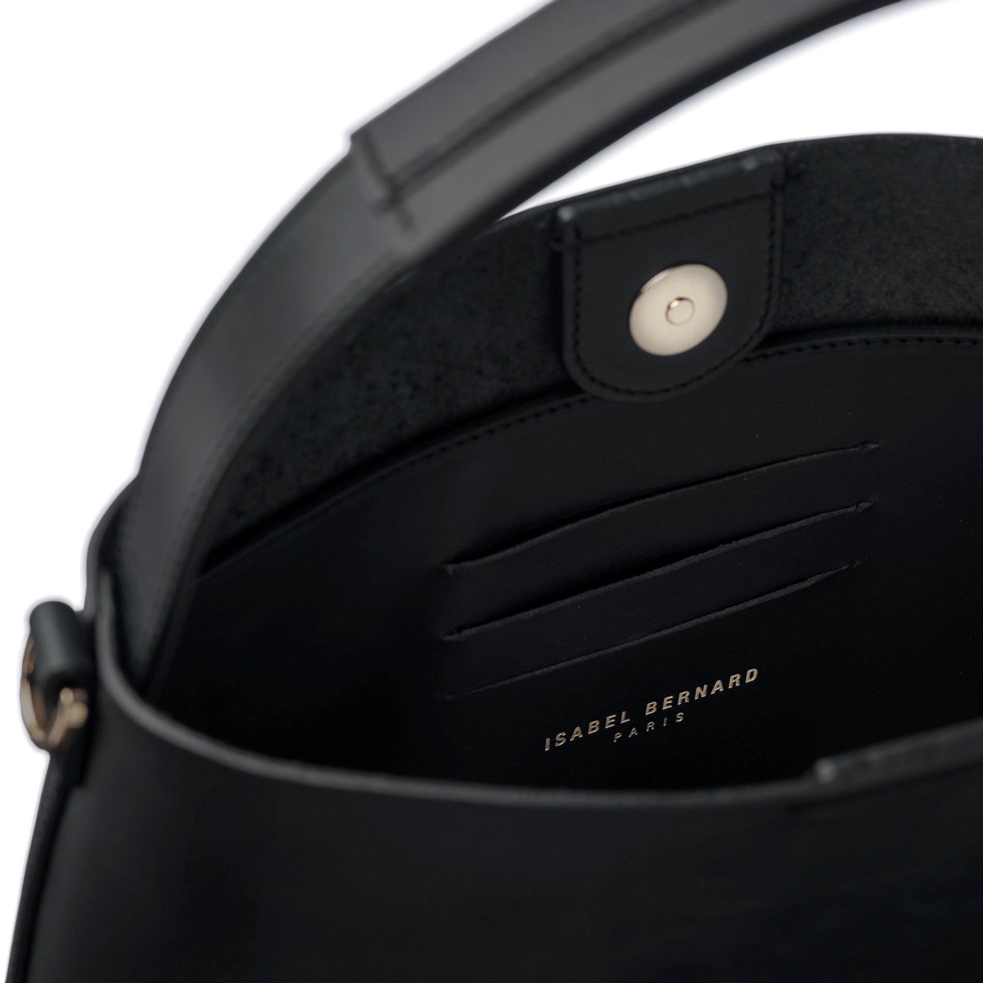 Montmartre Béatrice Midi black vegetable tanned leather handbag