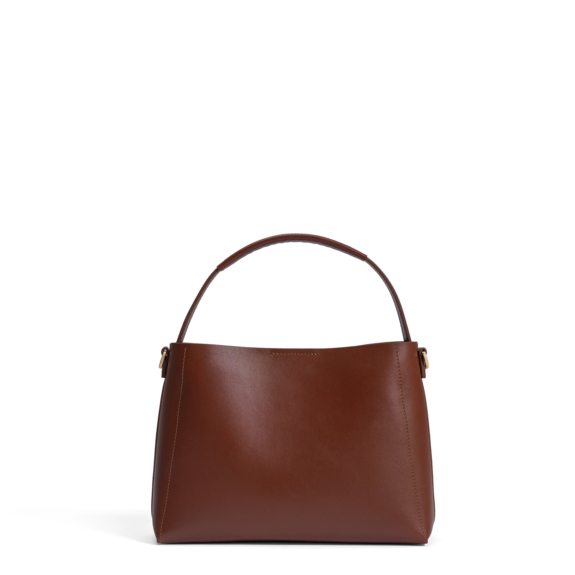 Montmartre Béatrice Midi cognac vegetable tanned leather handbag