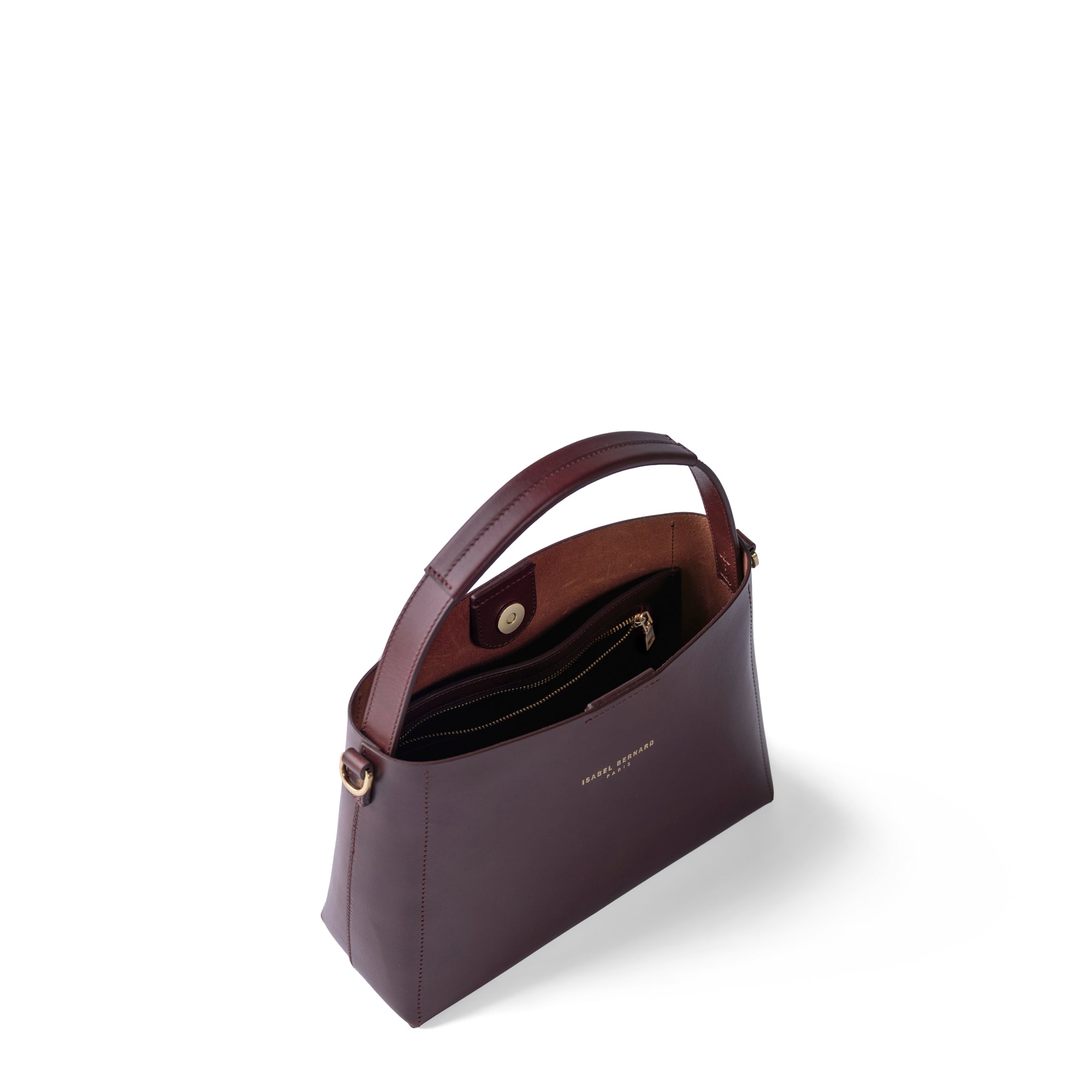 Montmartre Béatrice Midi bordeaux vegetable tanned leather handbag