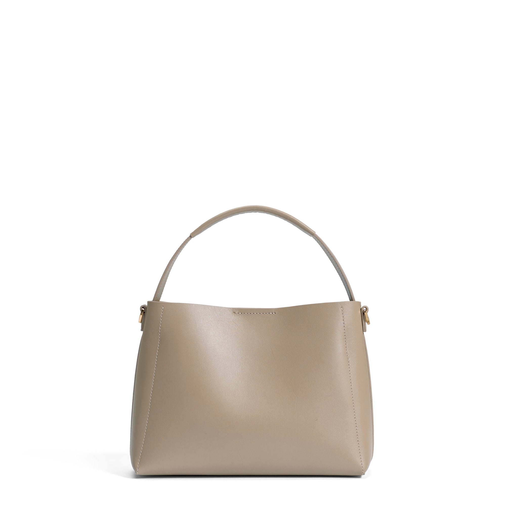 Montmartre Béatrice Midi taupe vegetable tanned leather handbag