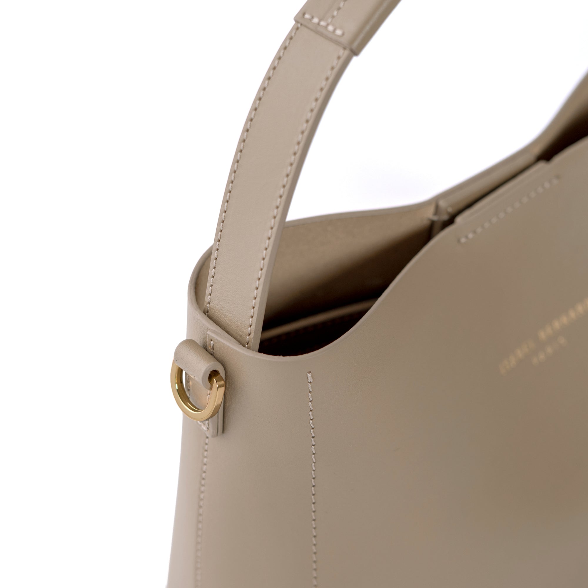 Montmartre Béatrice Midi taupe vegetable tanned leather handbag