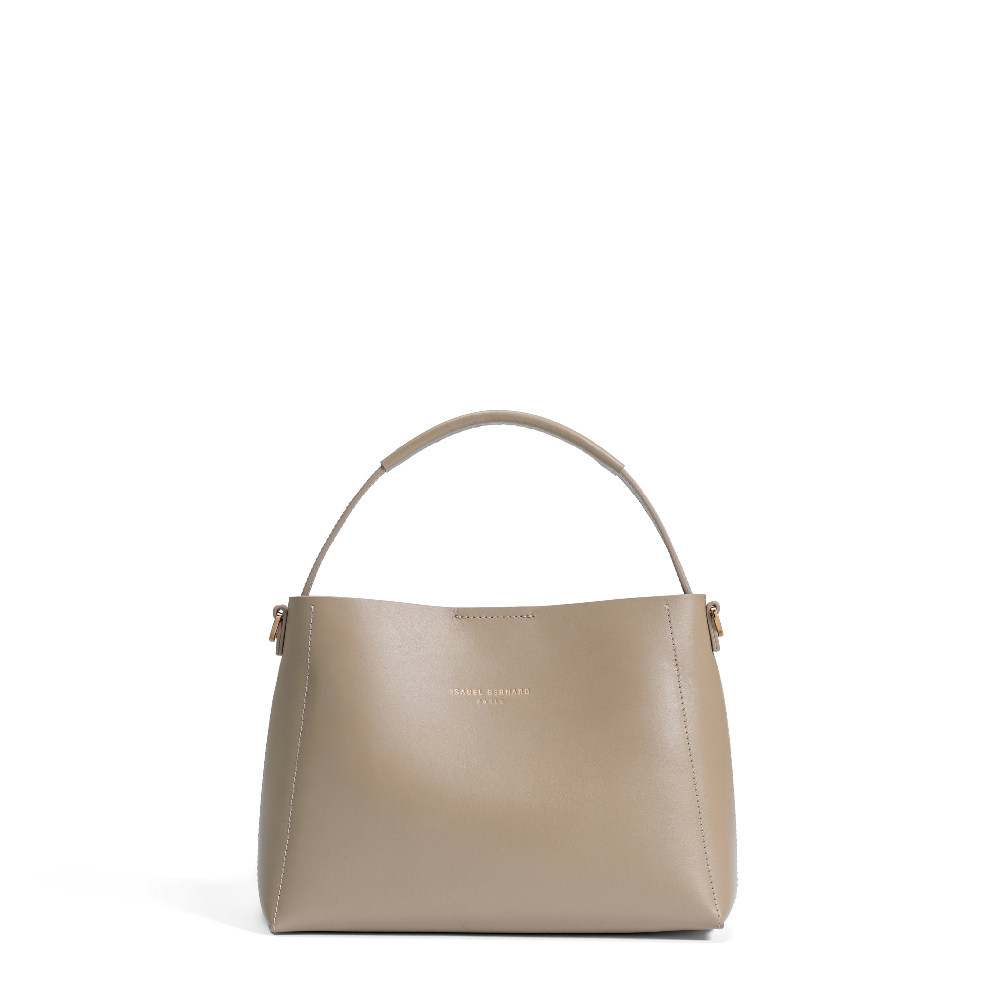Montmartre Béatrice Midi taupe vegetable tanned leather handbag