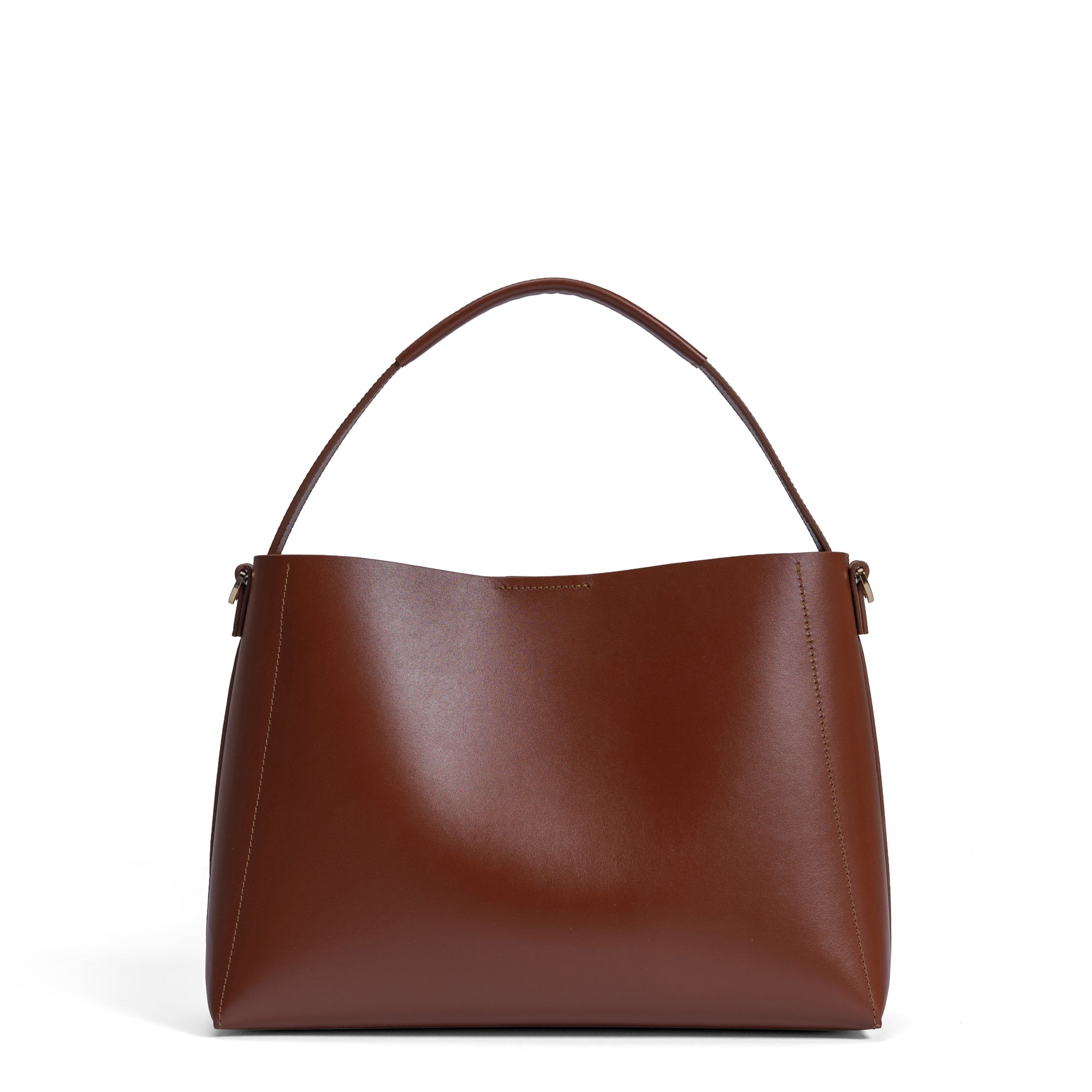 Montmartre Béatrice cognac vegetable tanned leather handbag