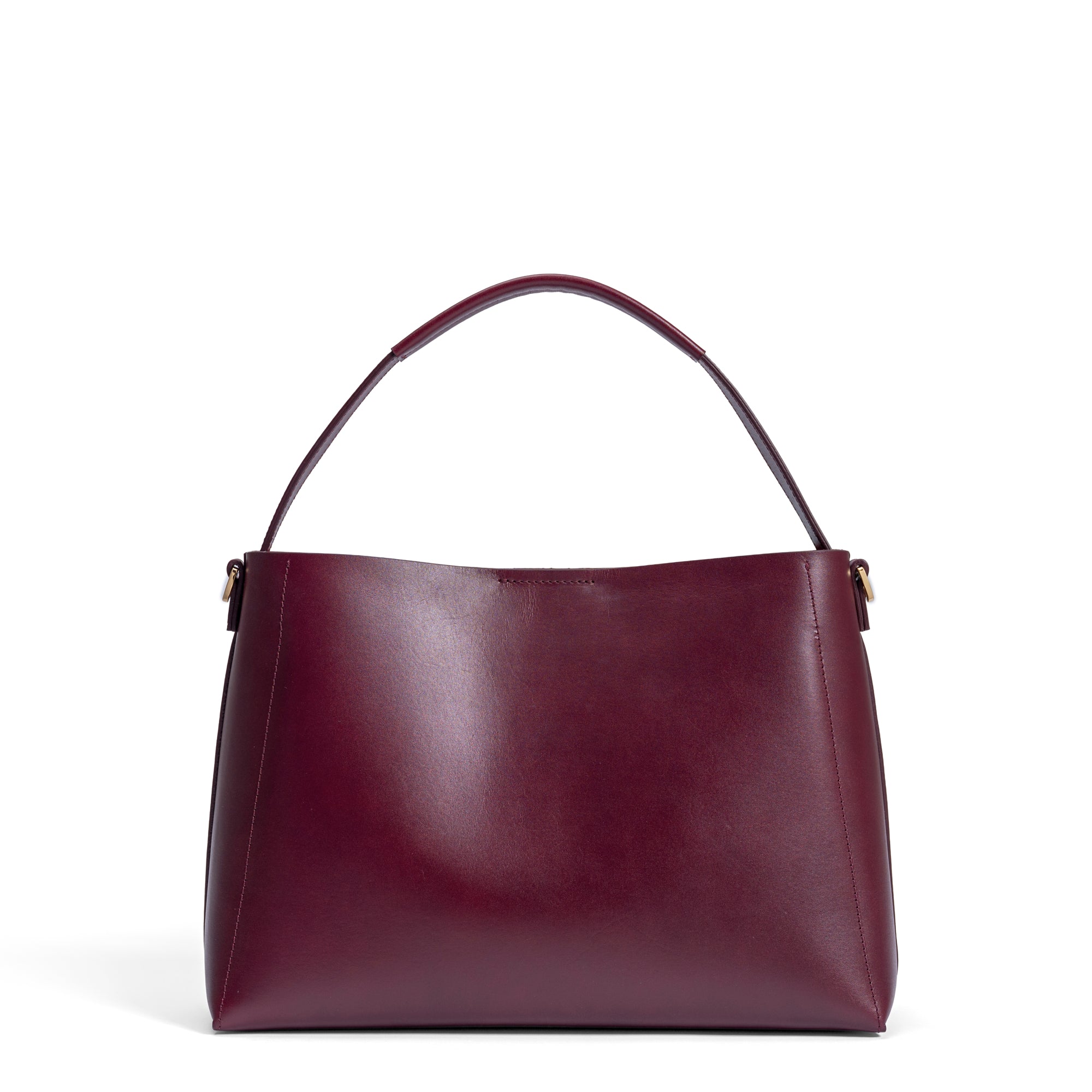 Montmartre Béatrice bordeaux vegetable tanned leather handbag