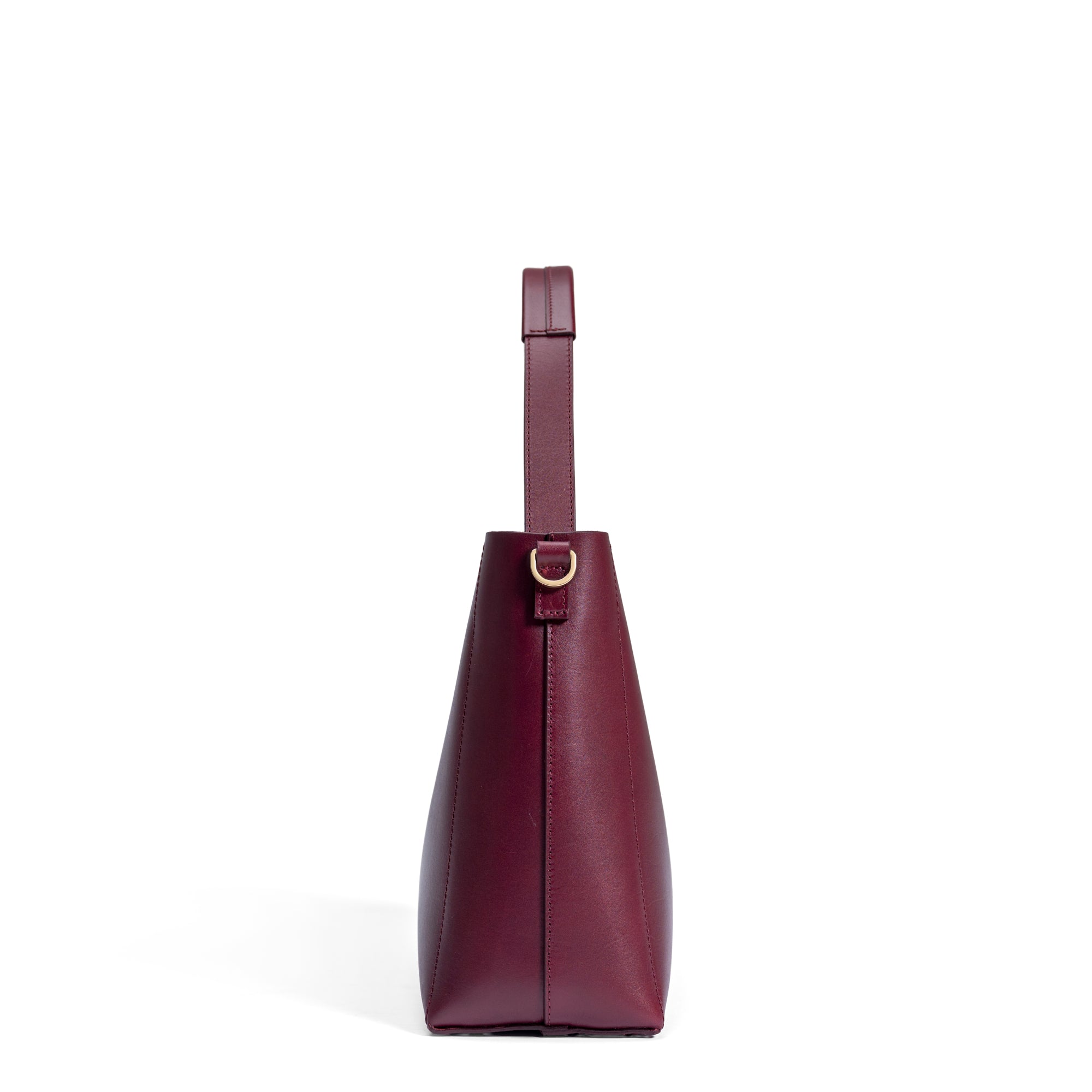 Montmartre Béatrice bordeaux vegetable tanned leather handbag