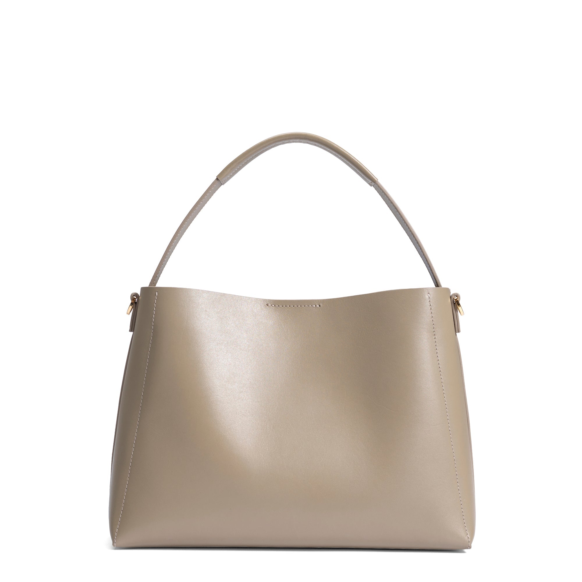 Montmartre Béatrice taupe vegetable tanned leather handbag