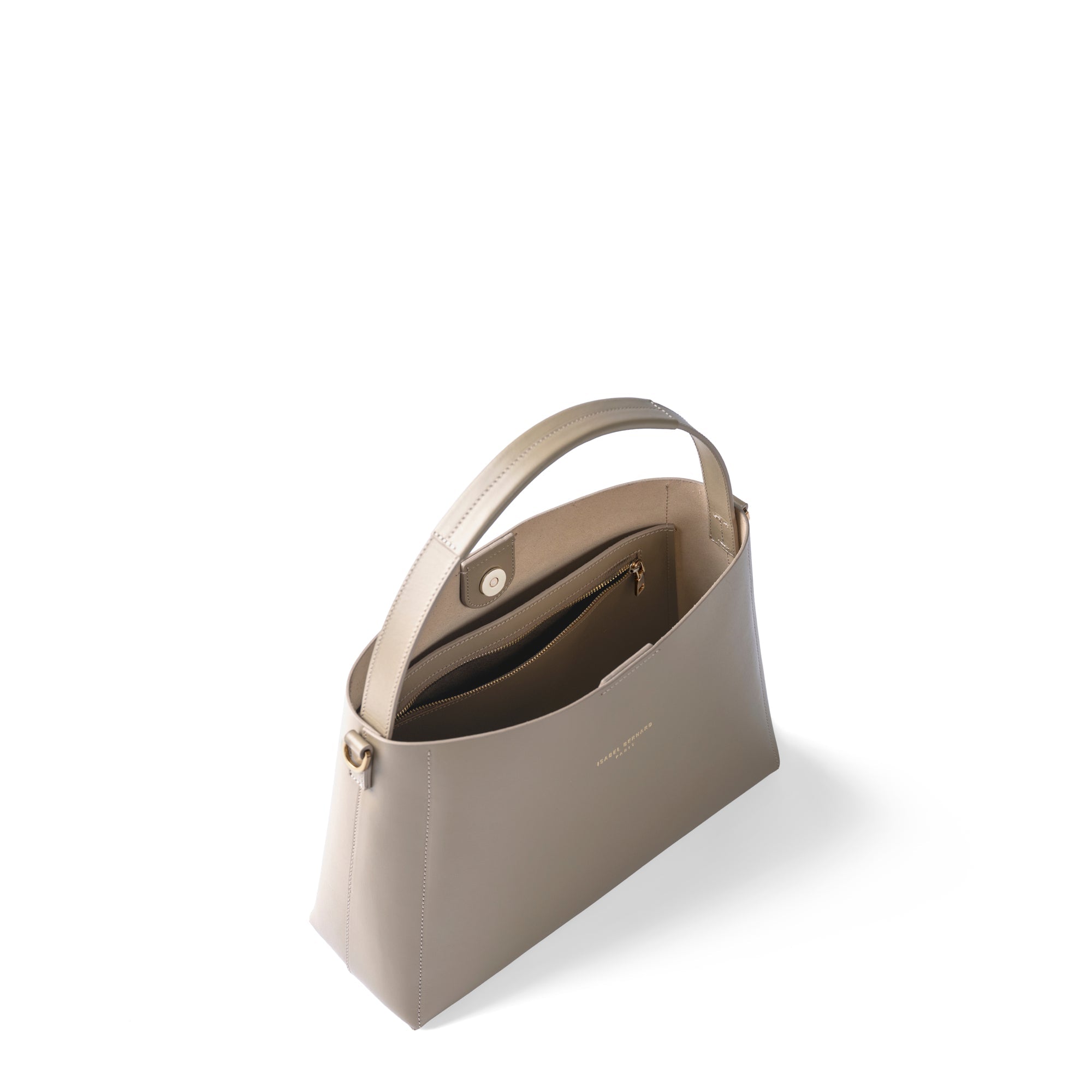 Montmartre Béatrice taupe vegetable tanned leather handbag