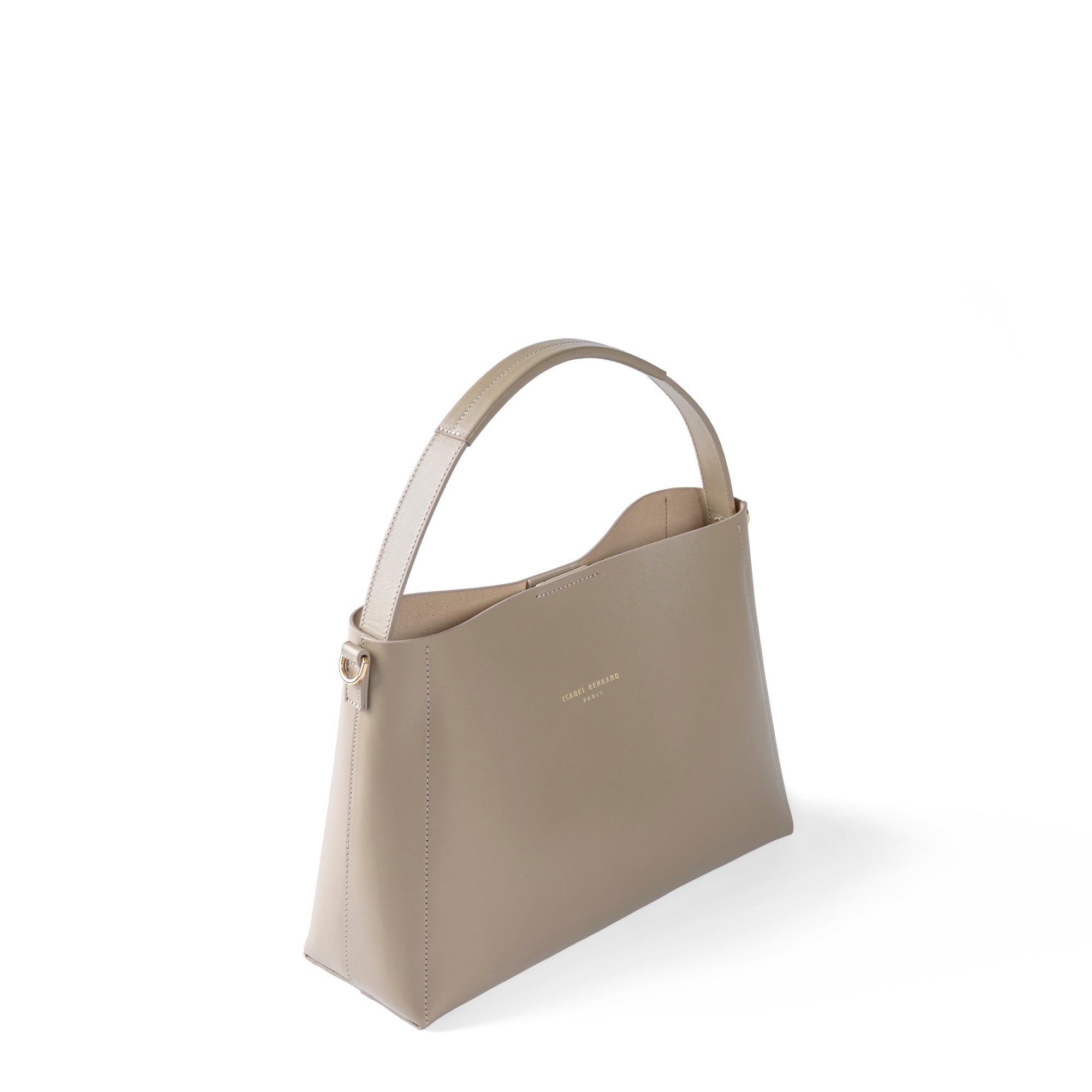 Montmartre Béatrice taupe vegetable tanned leather handbag