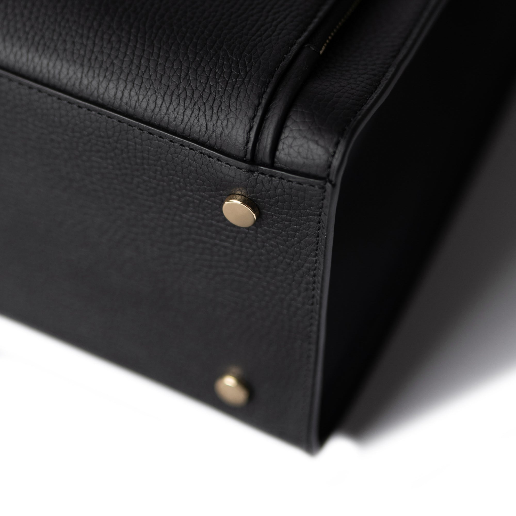 Honoré Nadine black calfskin leather handbag with 13 inch laptop pocket