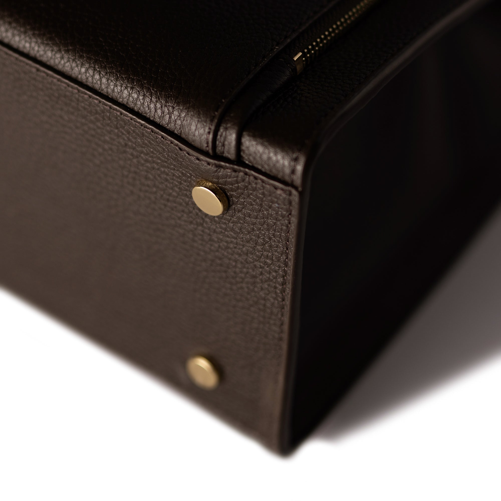 Honoré Nadine brown calfskin leather handbag with 13 inch laptop pocket