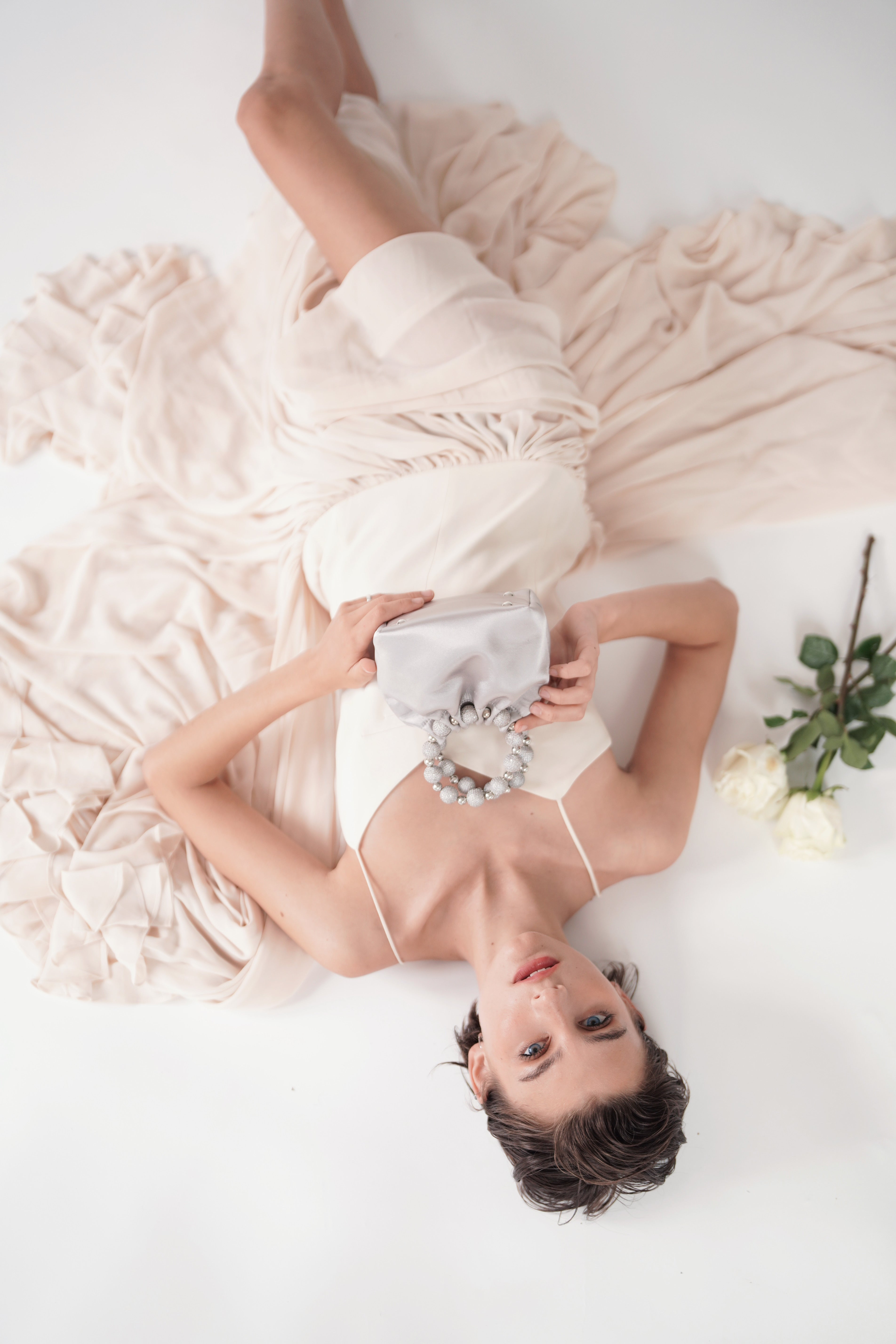 Mini Silver Diamond Handbag