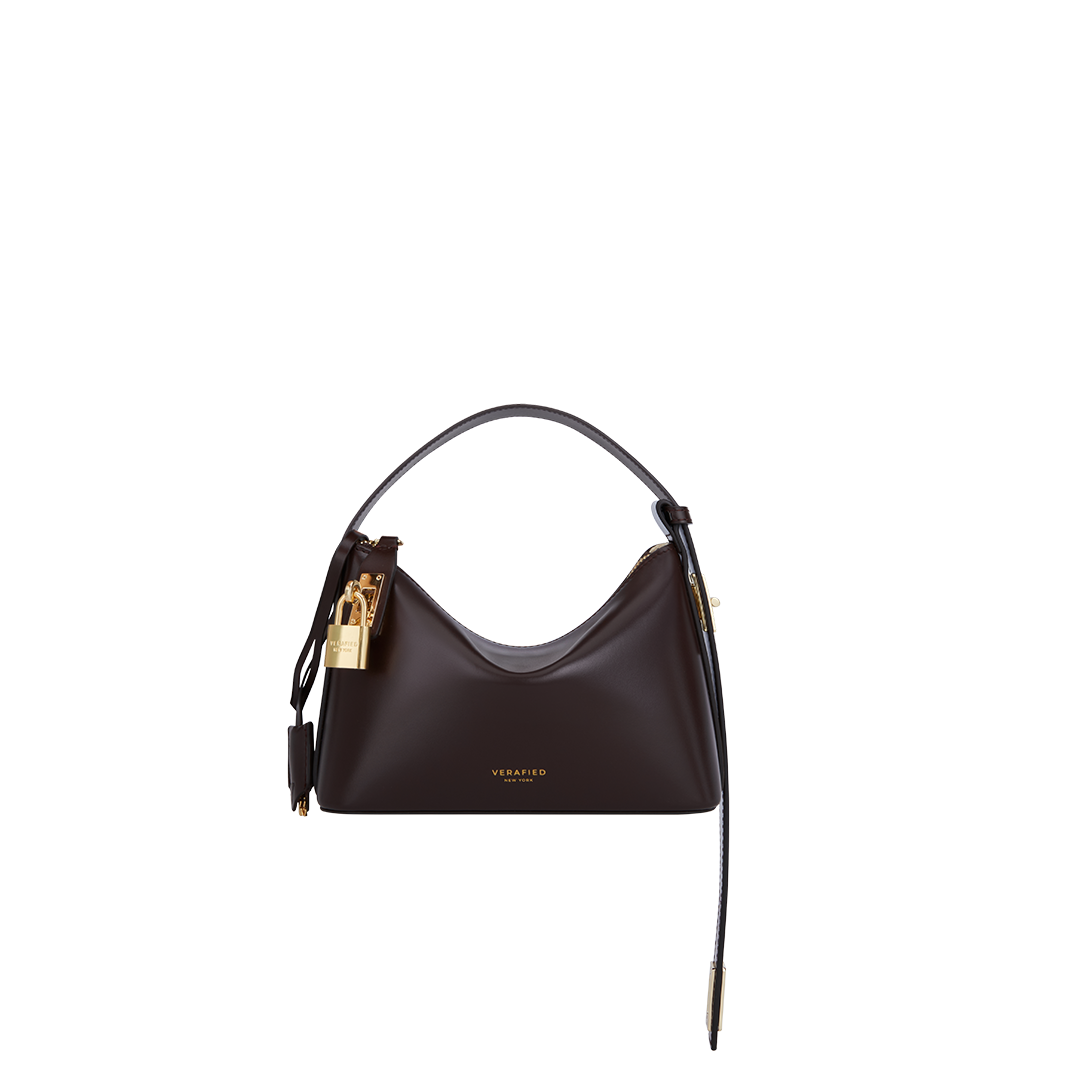 Mini Gold Chocolate Hobo Bag