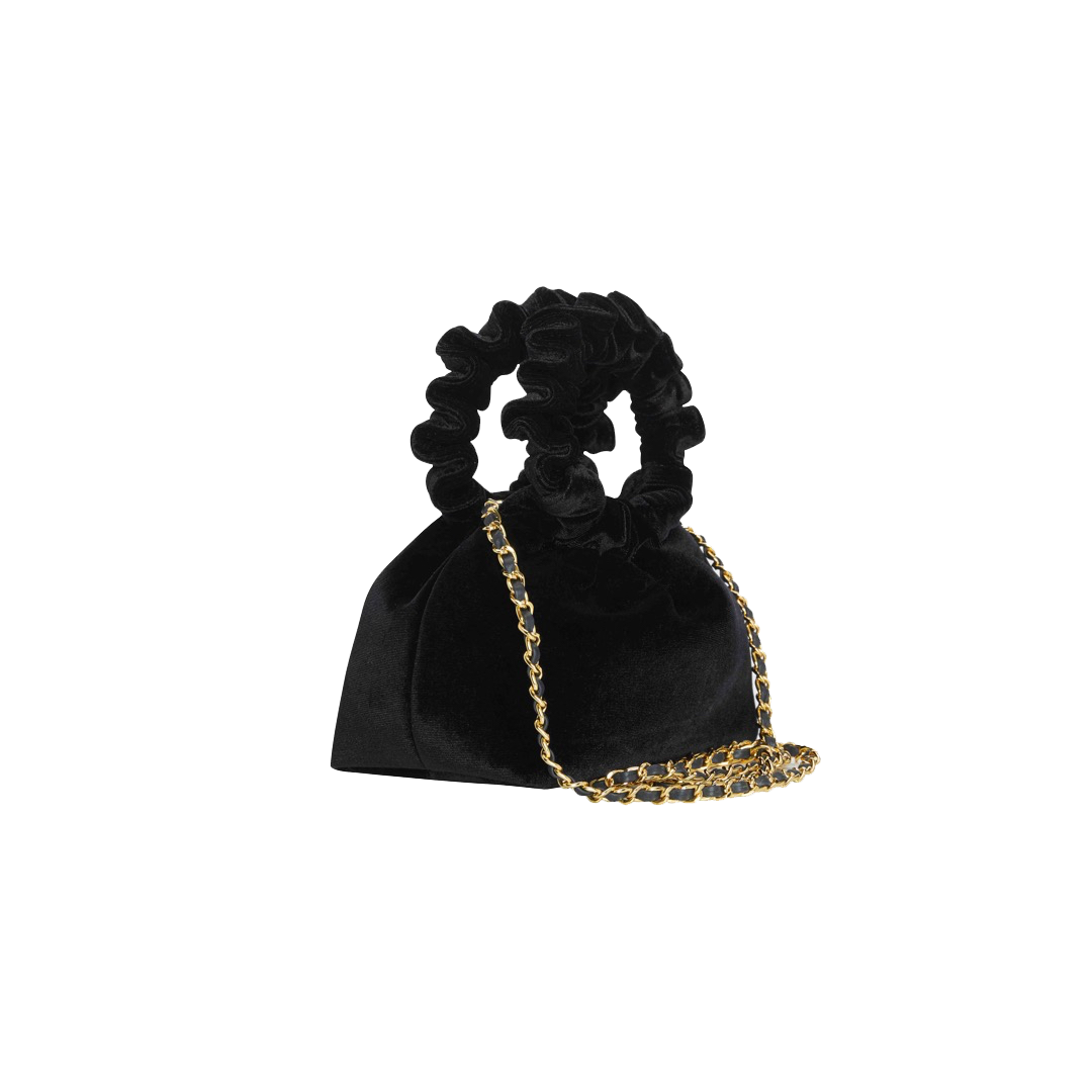 Mini Black Velvet Cloud Bag (Final Sale)