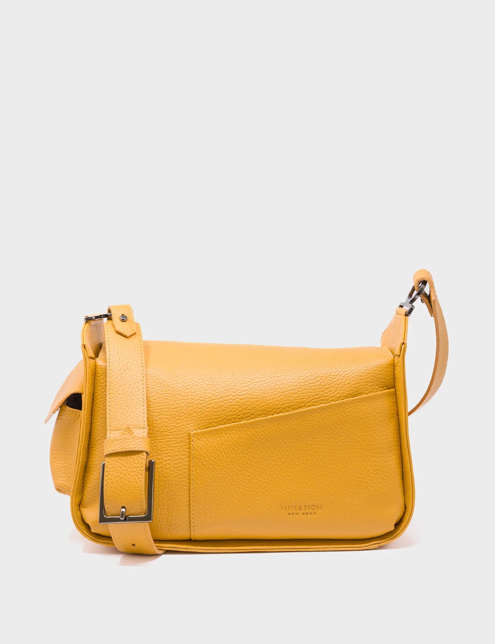 Houston Golden Glow Leather Shoulder Bag - All Over Eyes Embroidery