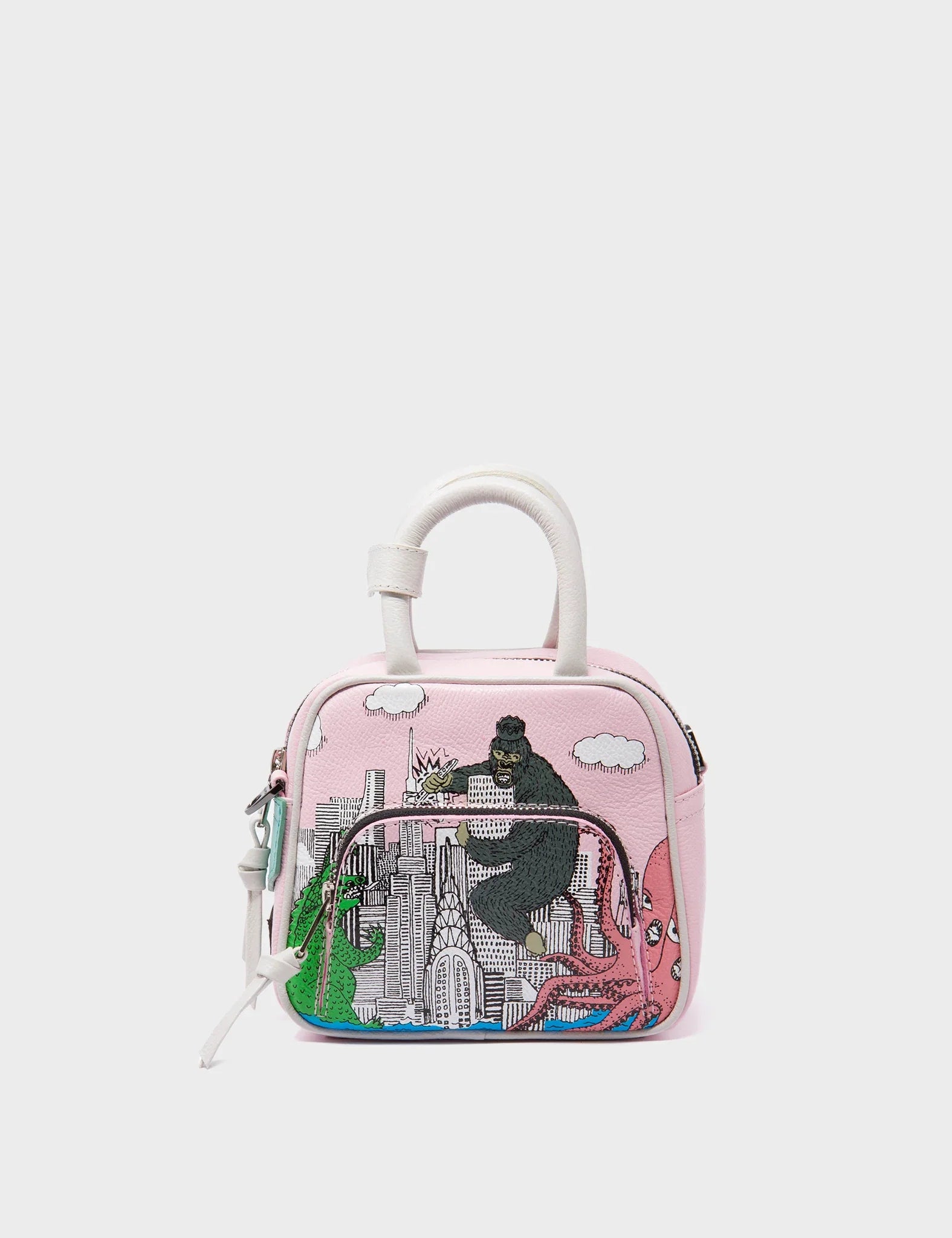 Marino Mini Crossbody Parfait Pink Leather Bag - Hairy Harold Design