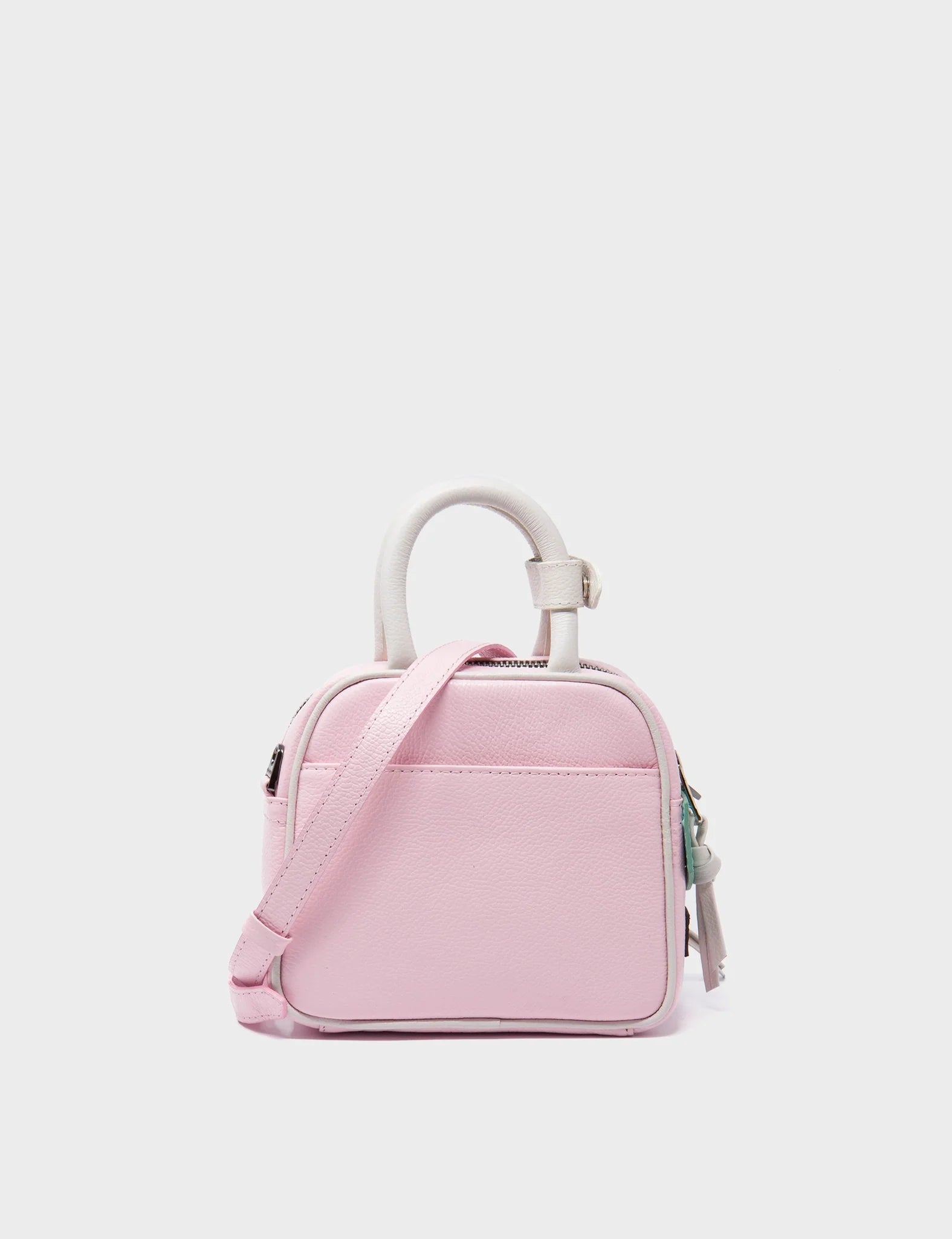 Marino Mini Crossbody Parfait Pink Leather Bag - Hairy Harold Design